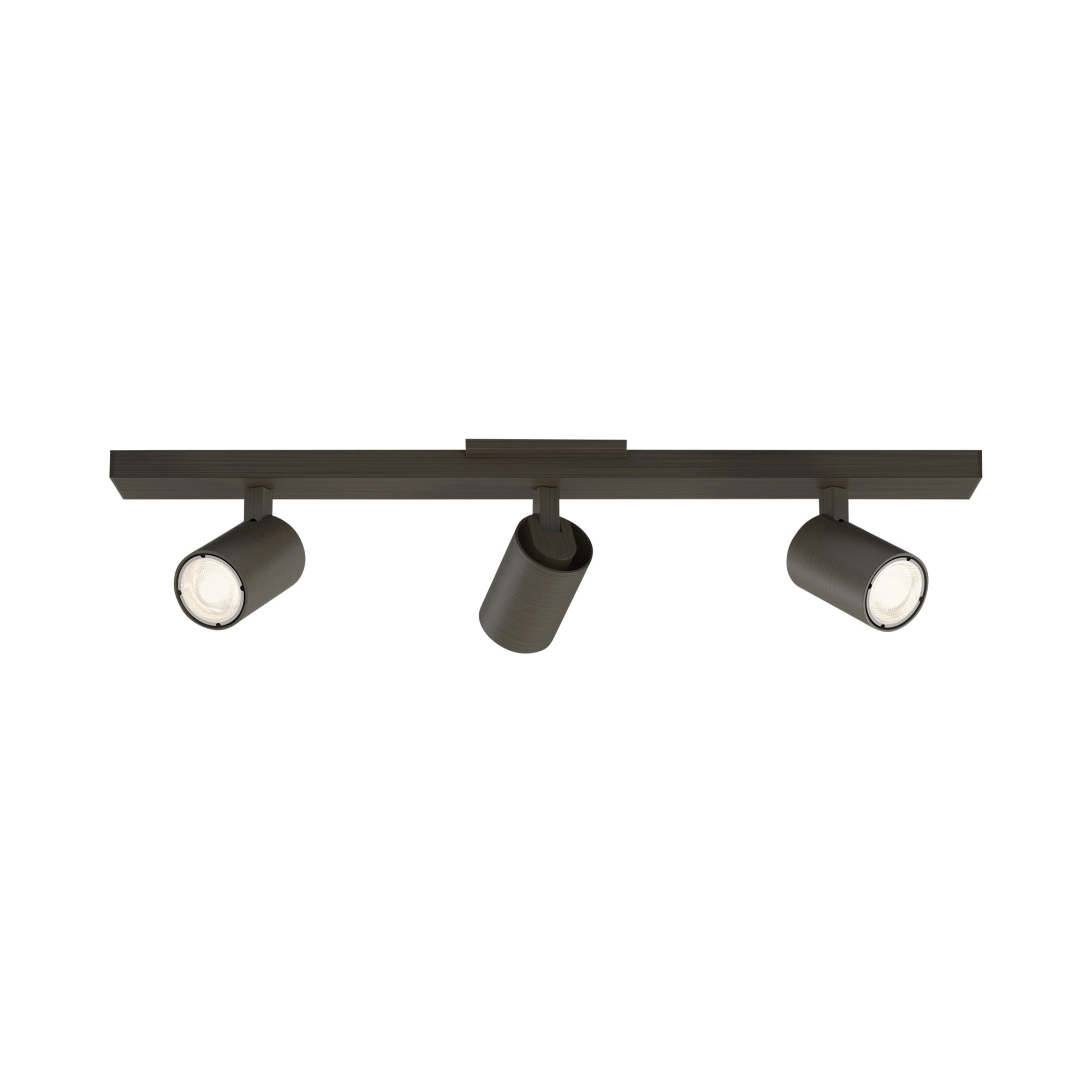Matte Black Adjustable 3-Light LED Ceiling Spotlight