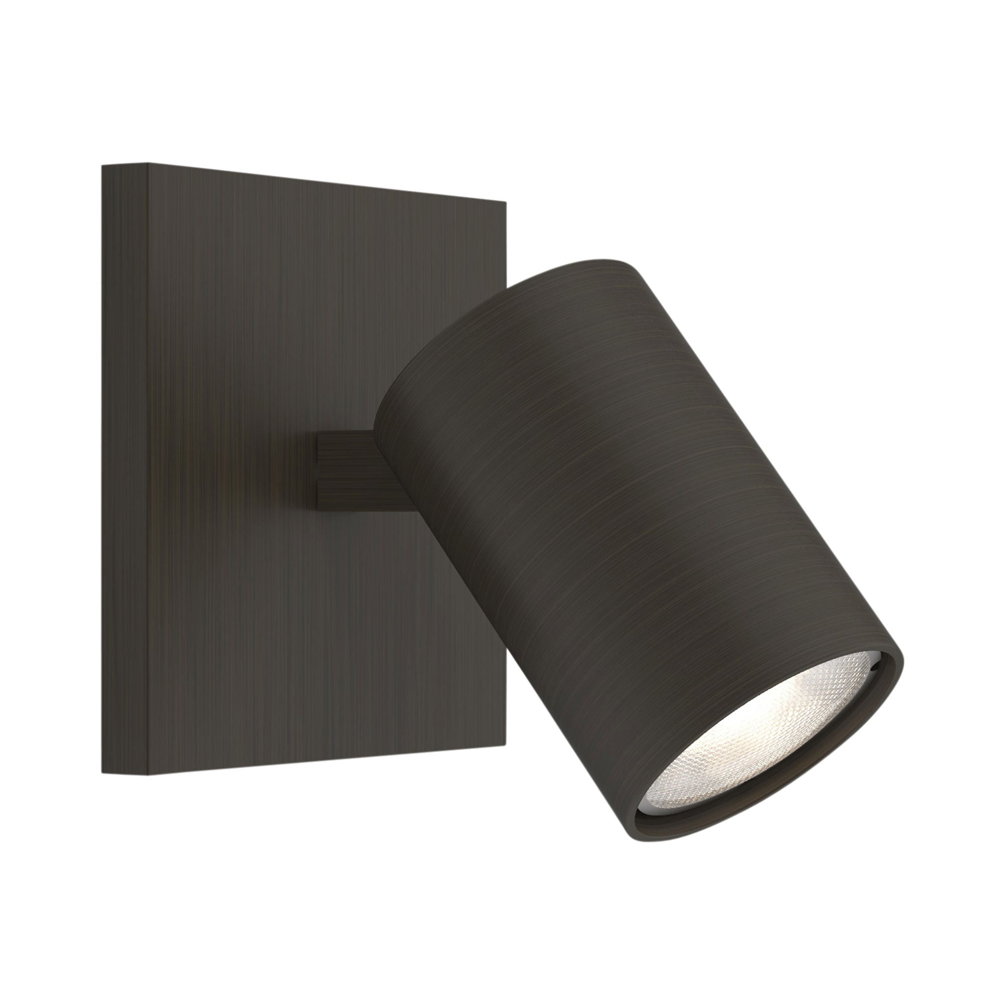 Matt Black Adjustable Single Spotlight Wall Mount