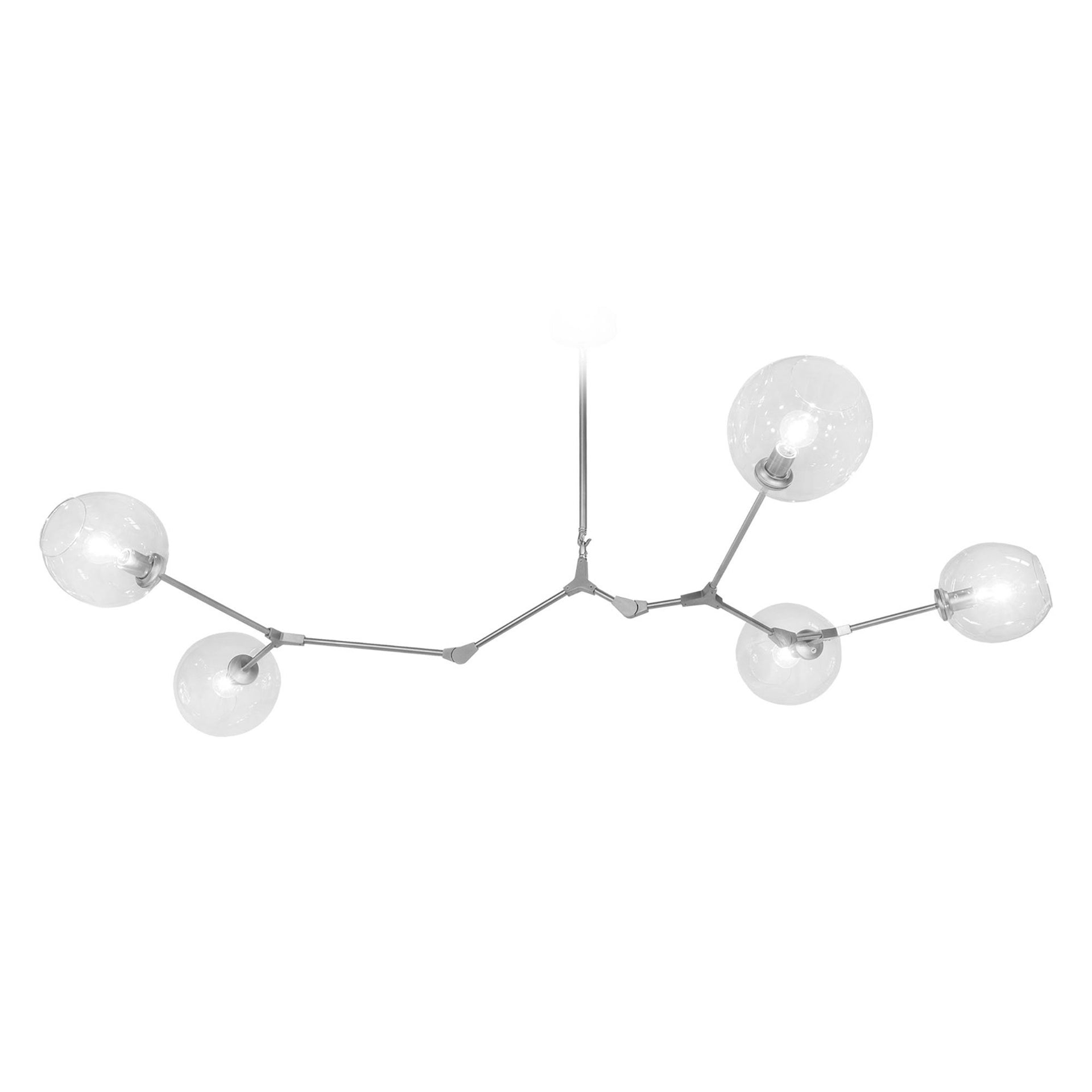 Fairfax Chrome 5-Light Sputnik Chandelier with Glass Globes