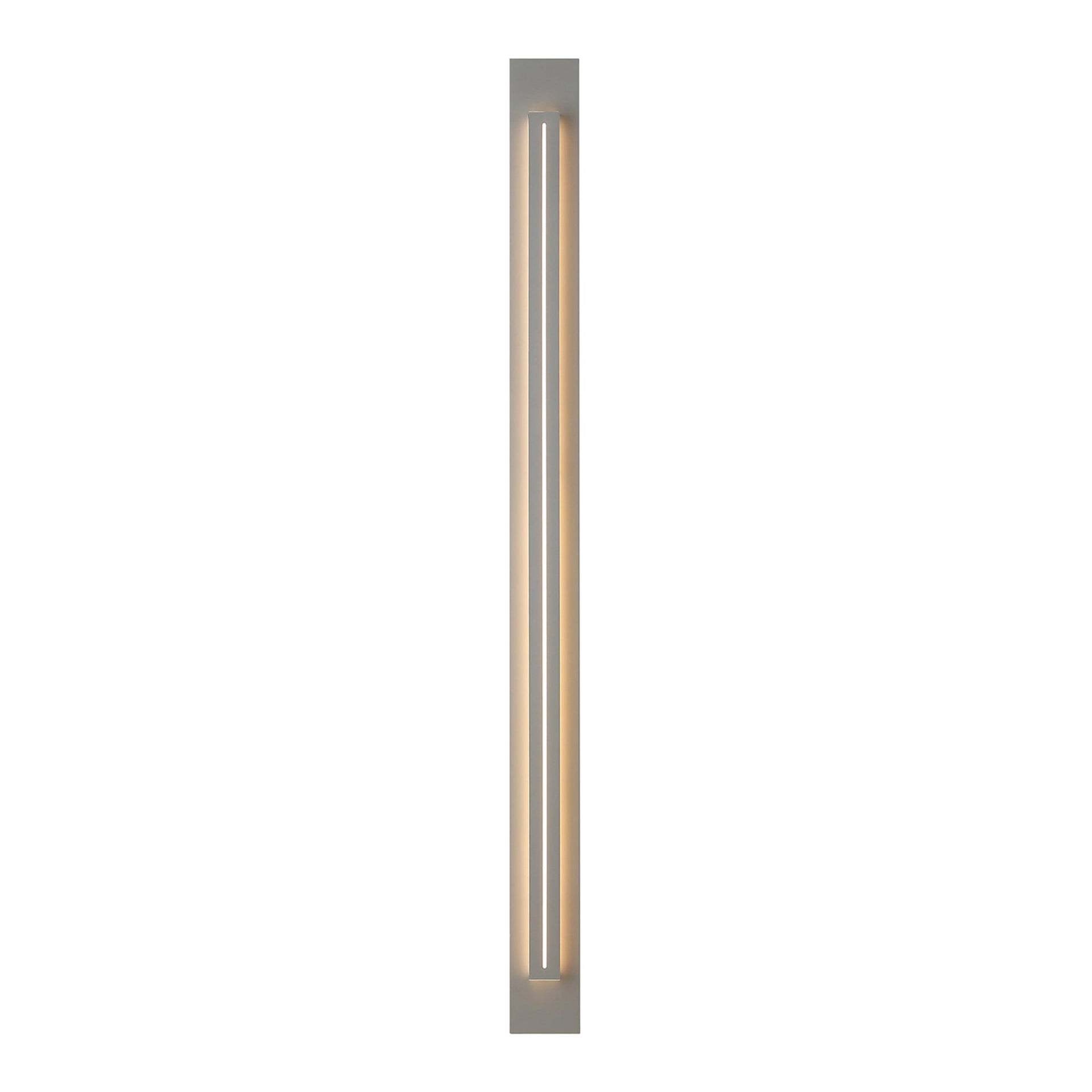 Tall Silver LED Outdoor Wall Light with Dimmable Feature