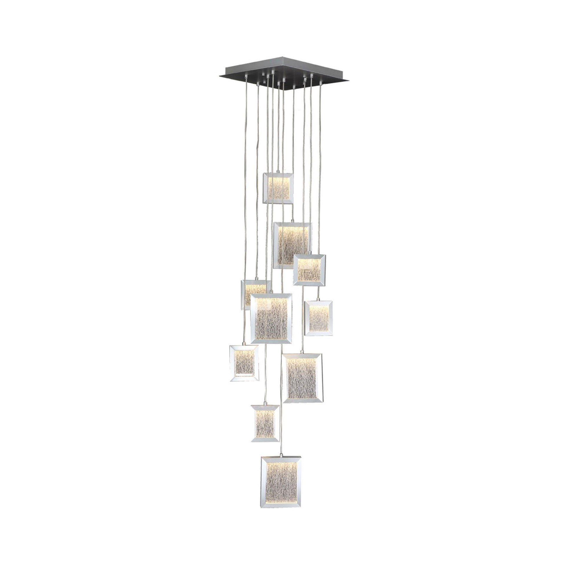 Brentwood Geometric Glam 19-Light LED Pendant in Dark Bronze