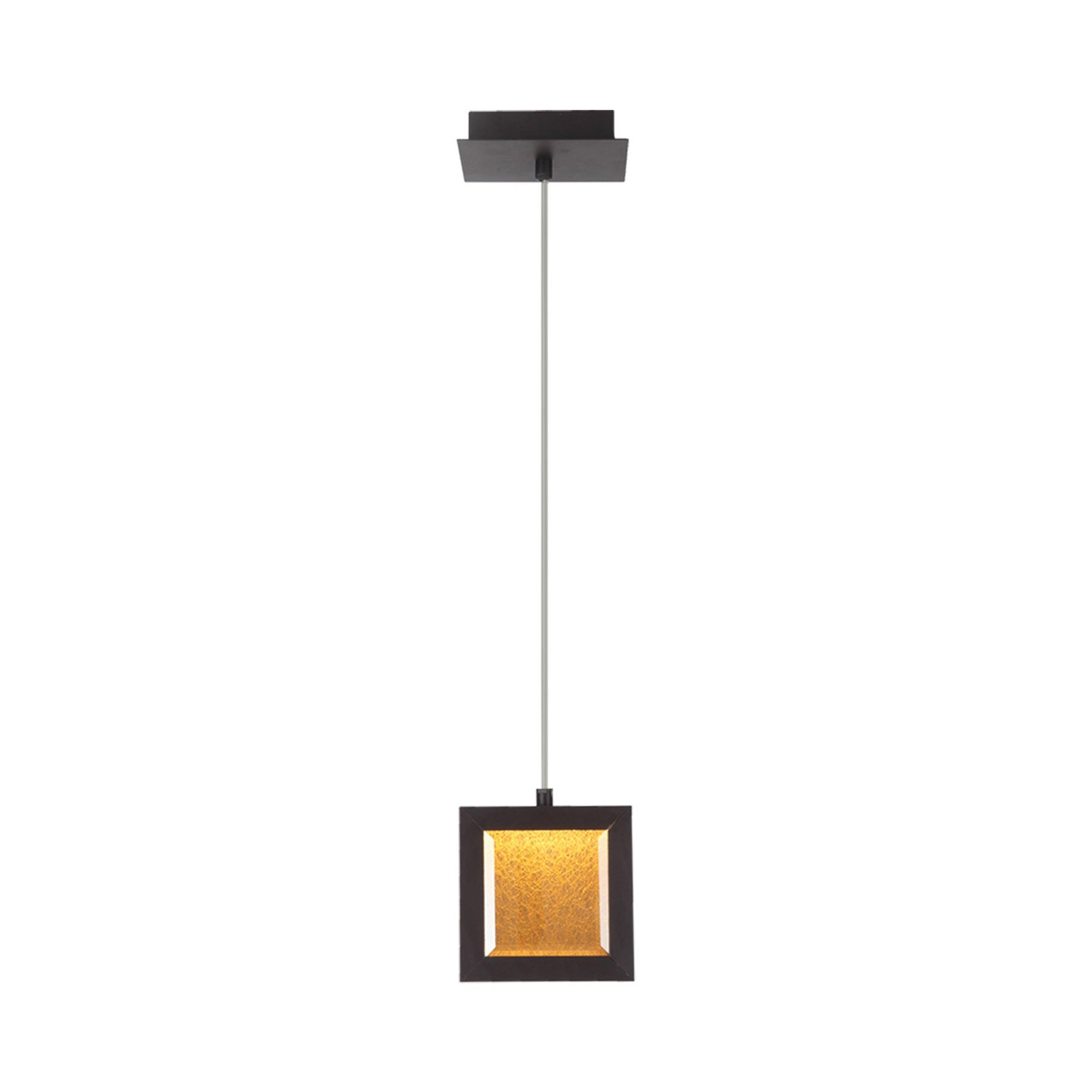 Brentwood Mini LED Pendant in Dark Bronze and Glass