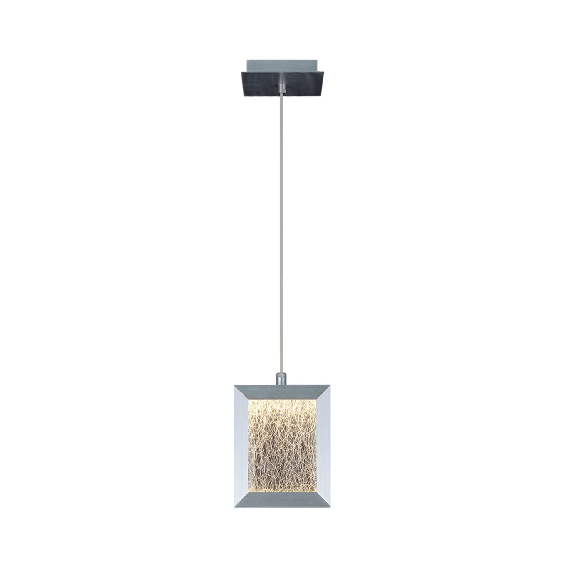 Brentwood 8" Brushed Aluminum LED Pendant Light