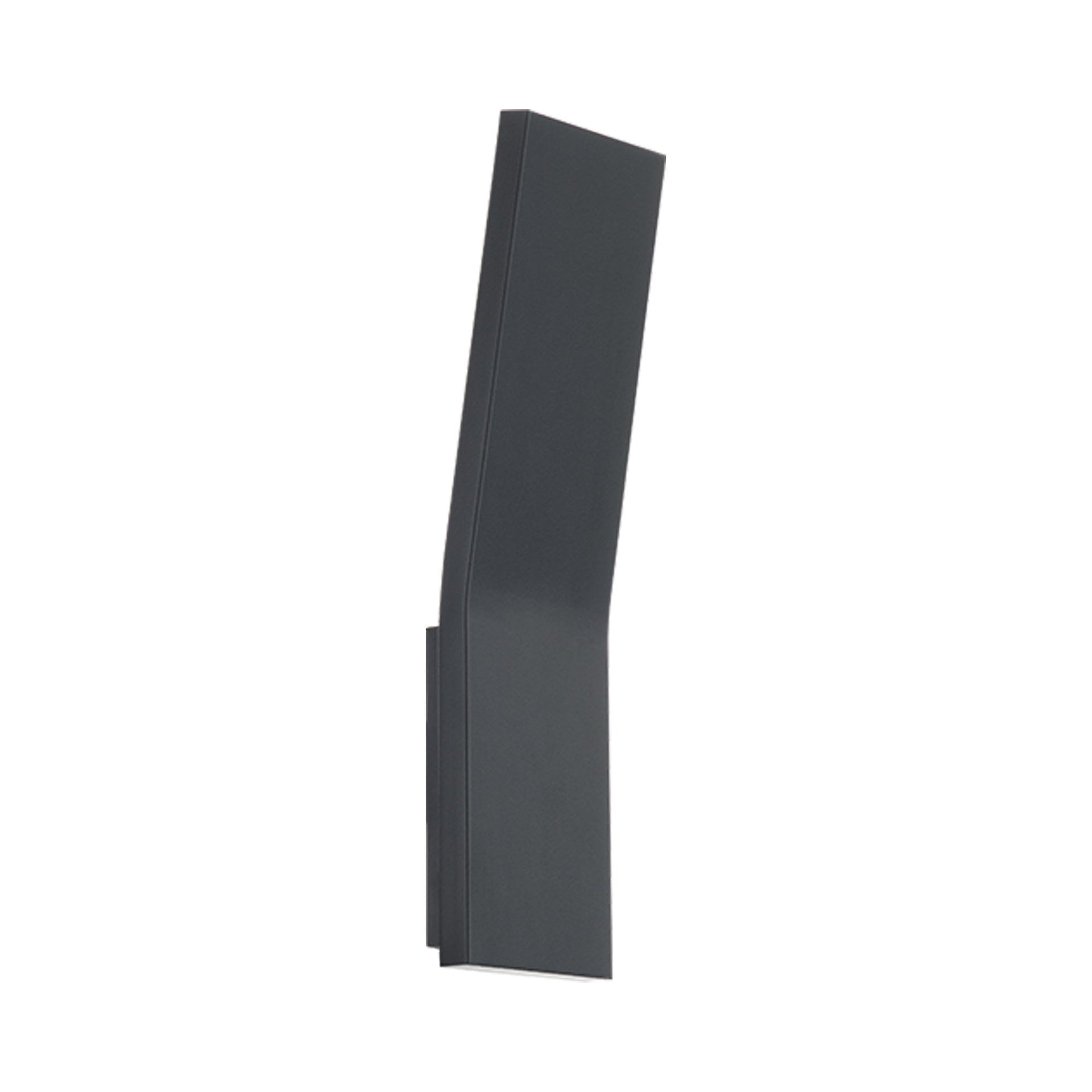 Sleek Black LED Sconce with Clear Diffuser - Dimmable, 11" H
