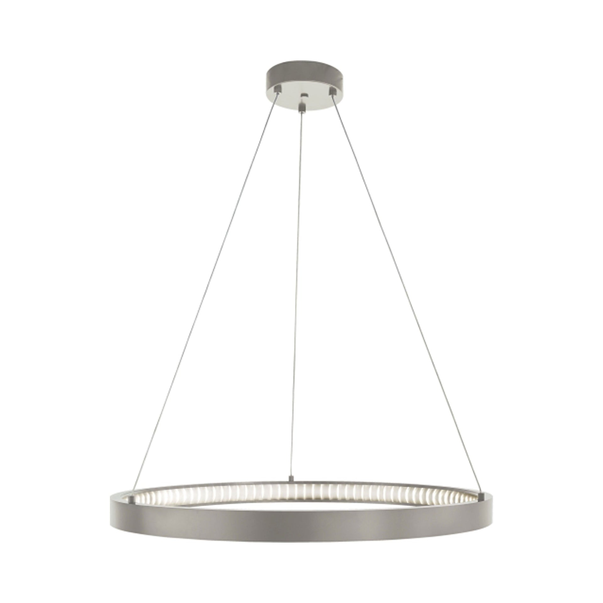 Satin Nickel 30" LED Chandelier with Integrated Lights