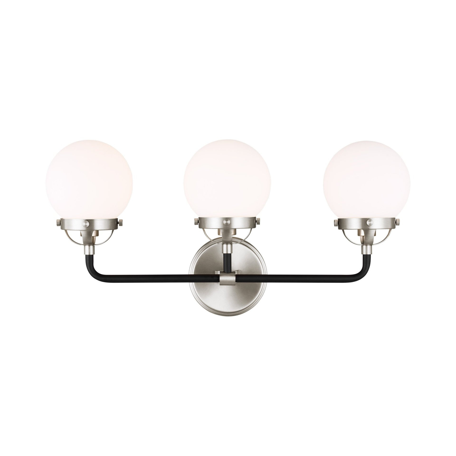 Generation Lighting Cafe 21.75-in 3 -Light Brushed Nickel Modern/contemporary Vanity light