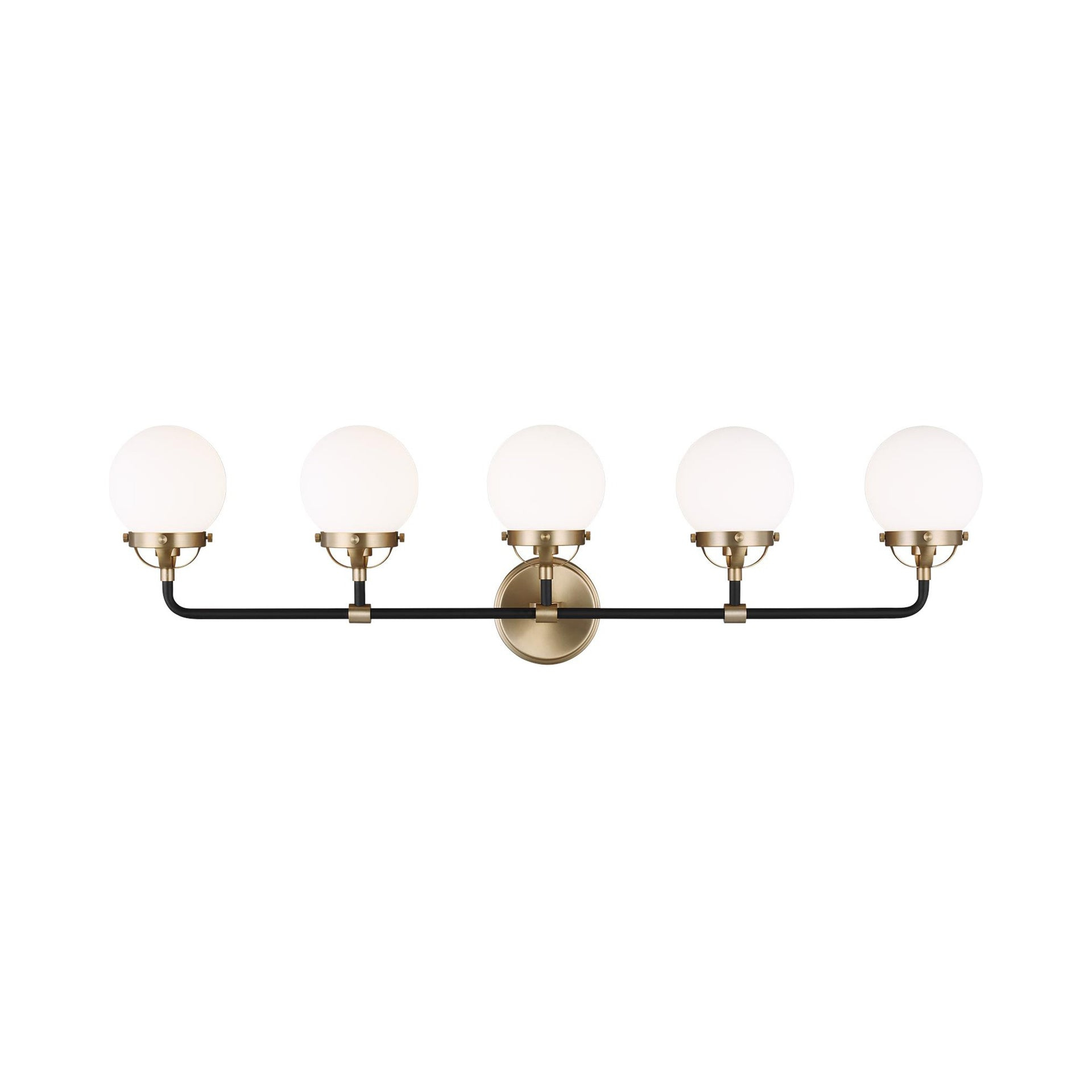 Generation Lighting Cafe 38.25-in 5 -Light Satin Bronze Modern/contemporary Vanity light