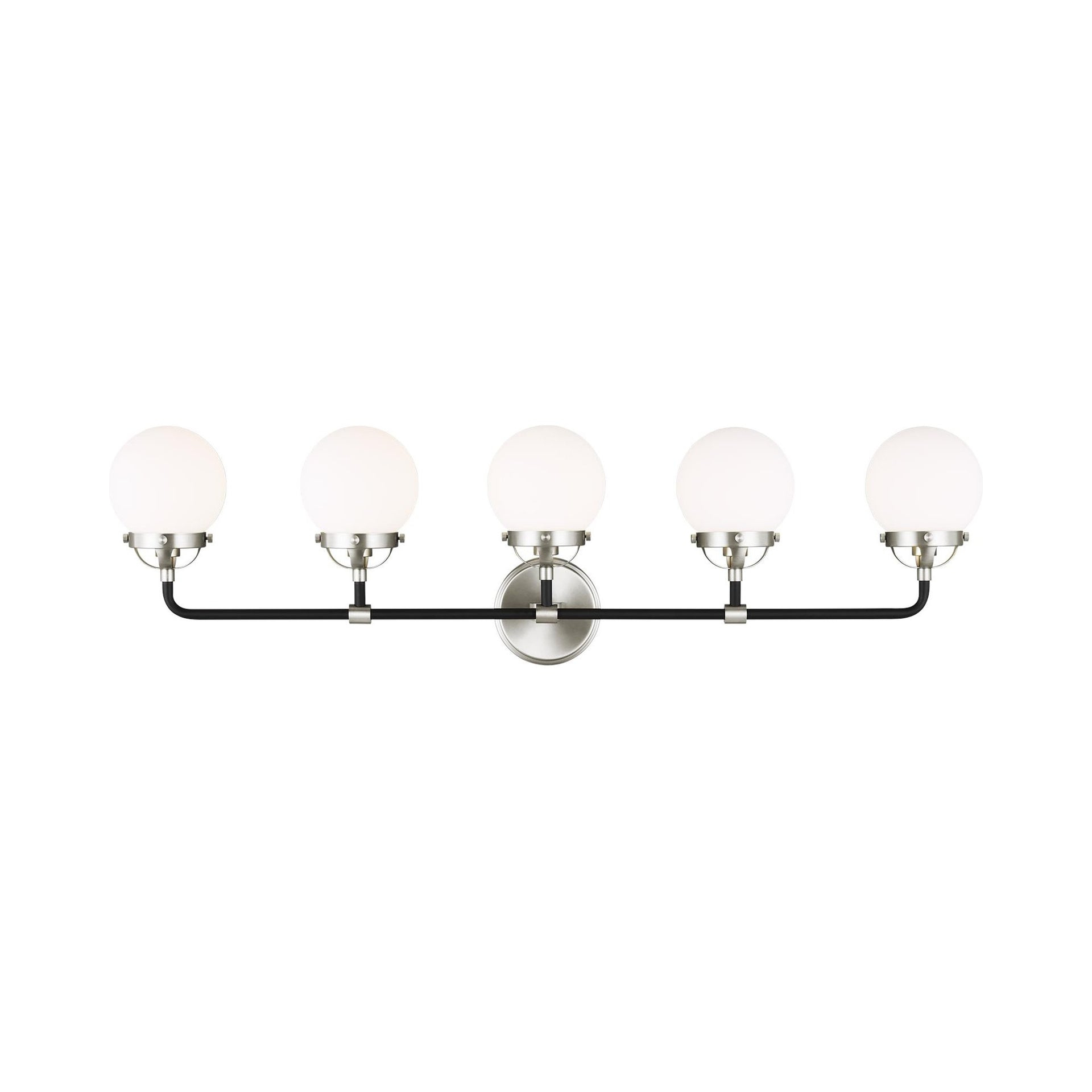 Generation Lighting Cafe 38.25-in 5 -Light Brushed Nickel Modern/contemporary Vanity light