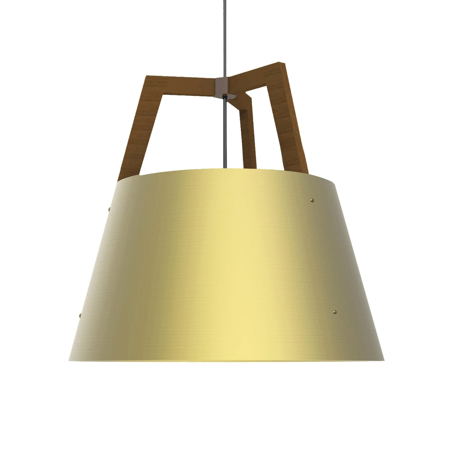 Imber 1-Light Mini Pendant in Oiled Walnut & Brushed Brass