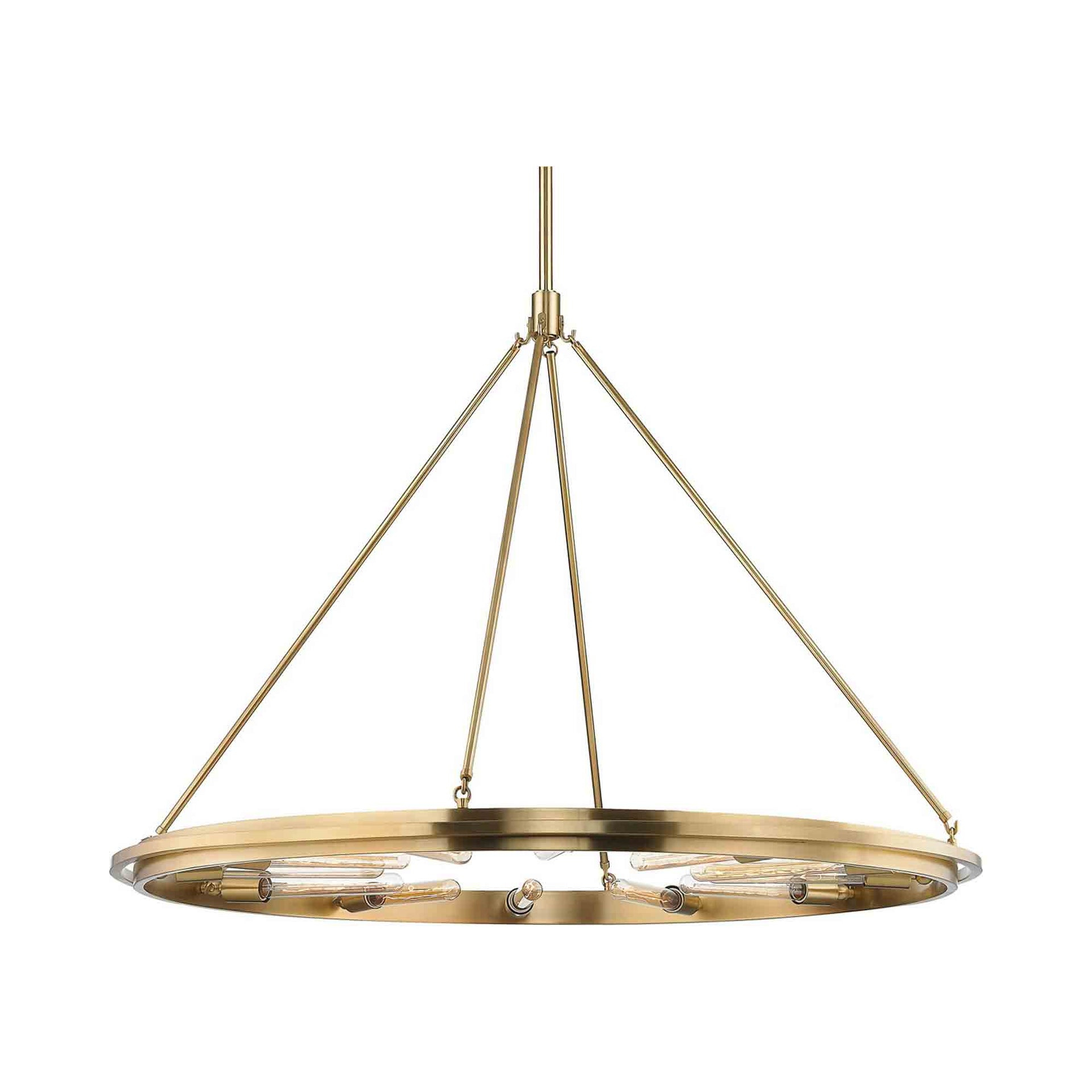 Hudson Valley Lighting Chambers 12 - Light Dimmable Wagon Wheel Chandelier