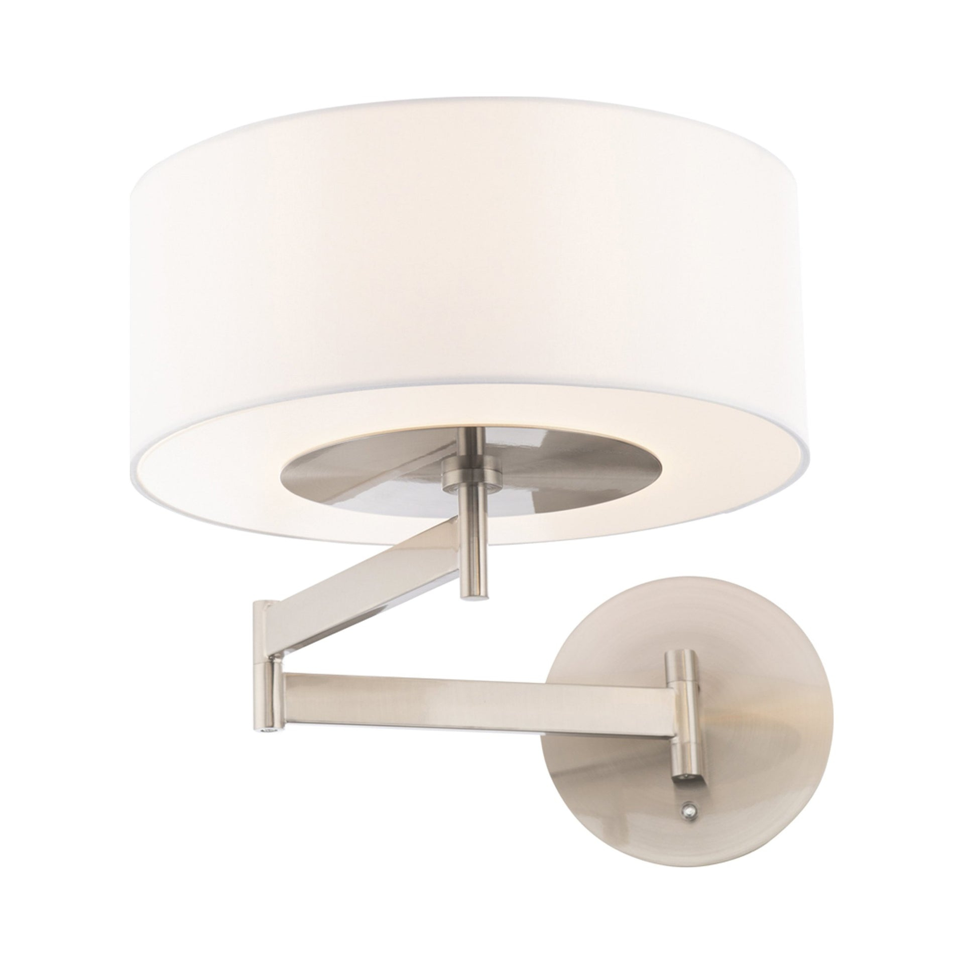 dweLED Chelsea 23.25-in W 1 -Light Brushed Nickel Transitional Integrated LED Wall Sconce