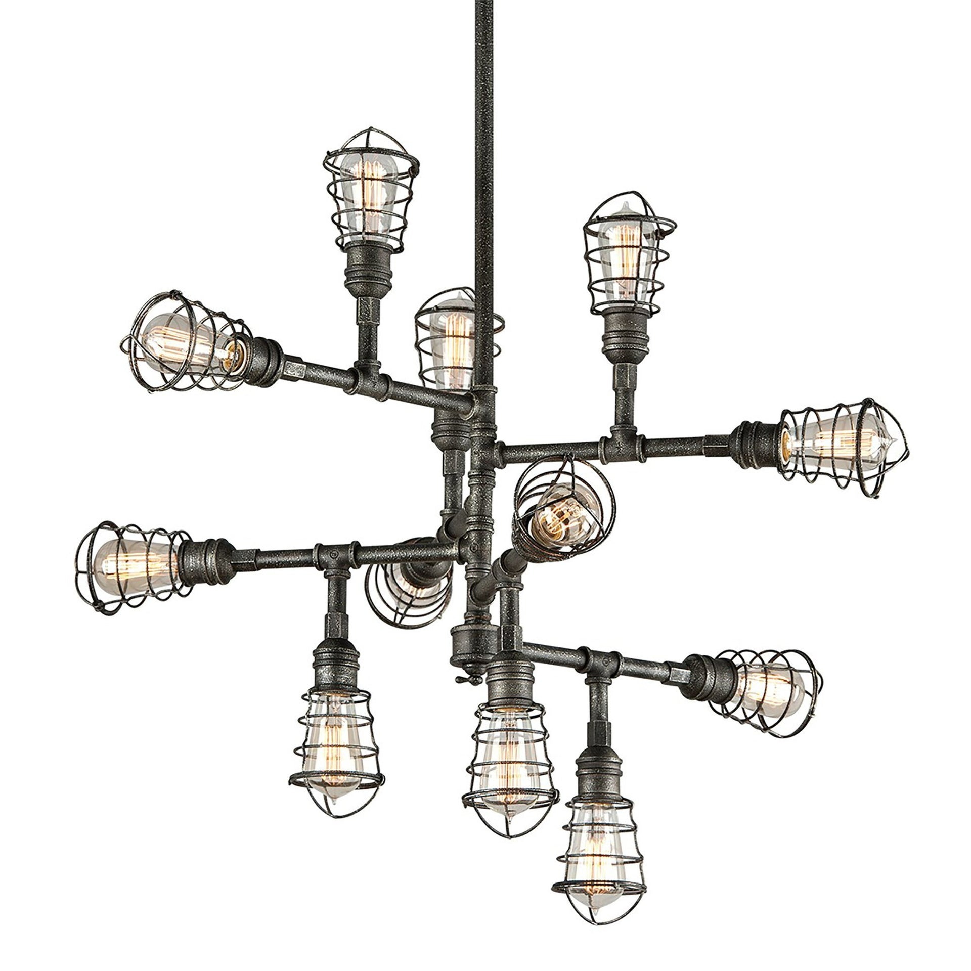 Conduit 12 - Light Dimmable Sputnik Modern Linear Chandelier