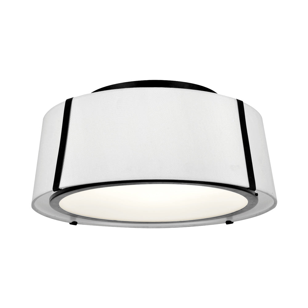 Crystorama Fulton 3 Light Matte Black Semi Flush Mount