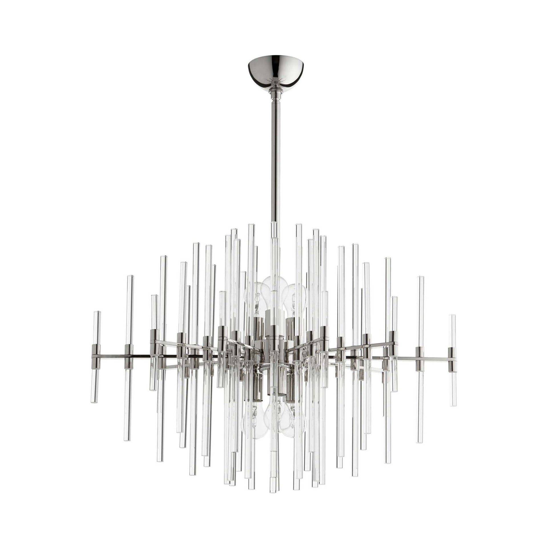 Six Light Pendant 30.5 Inches Wide By 25 Inches High-Polished Nickel Finish Cyan Lighting 09255