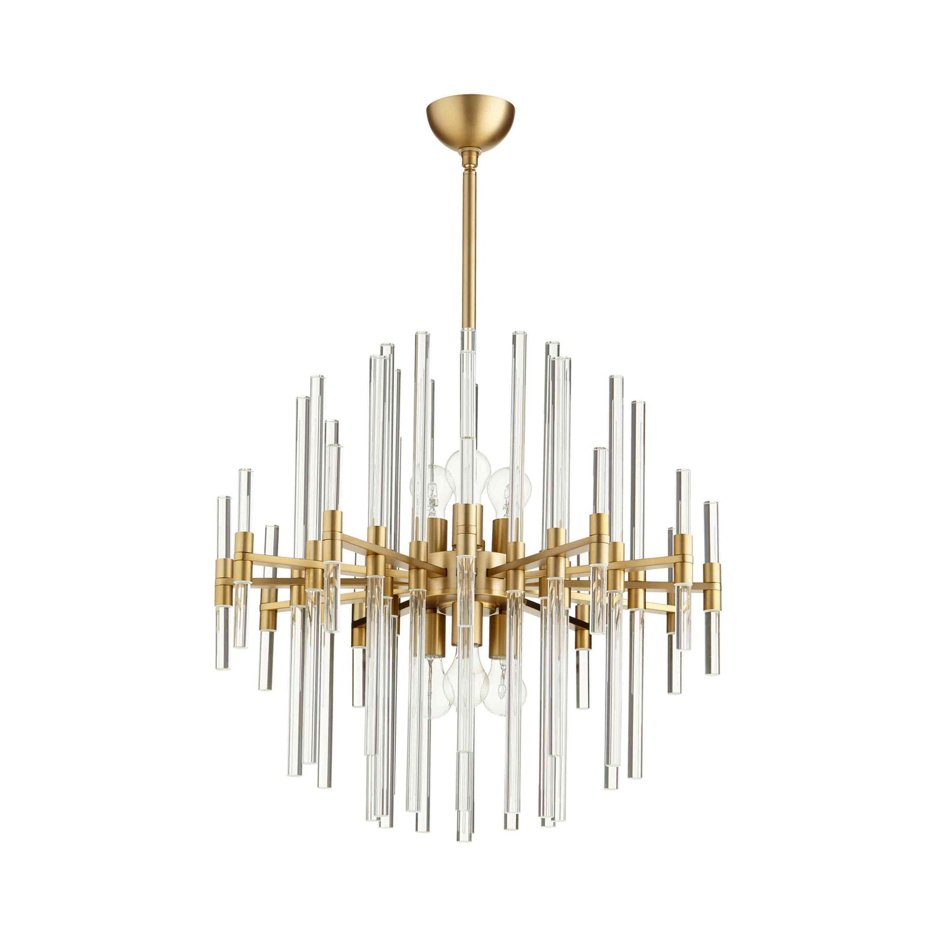 Six Light Pendant 26.25 Inches Wide By 26.75 Inches High-Aged Brass Finish Cyan Lighting 09224
