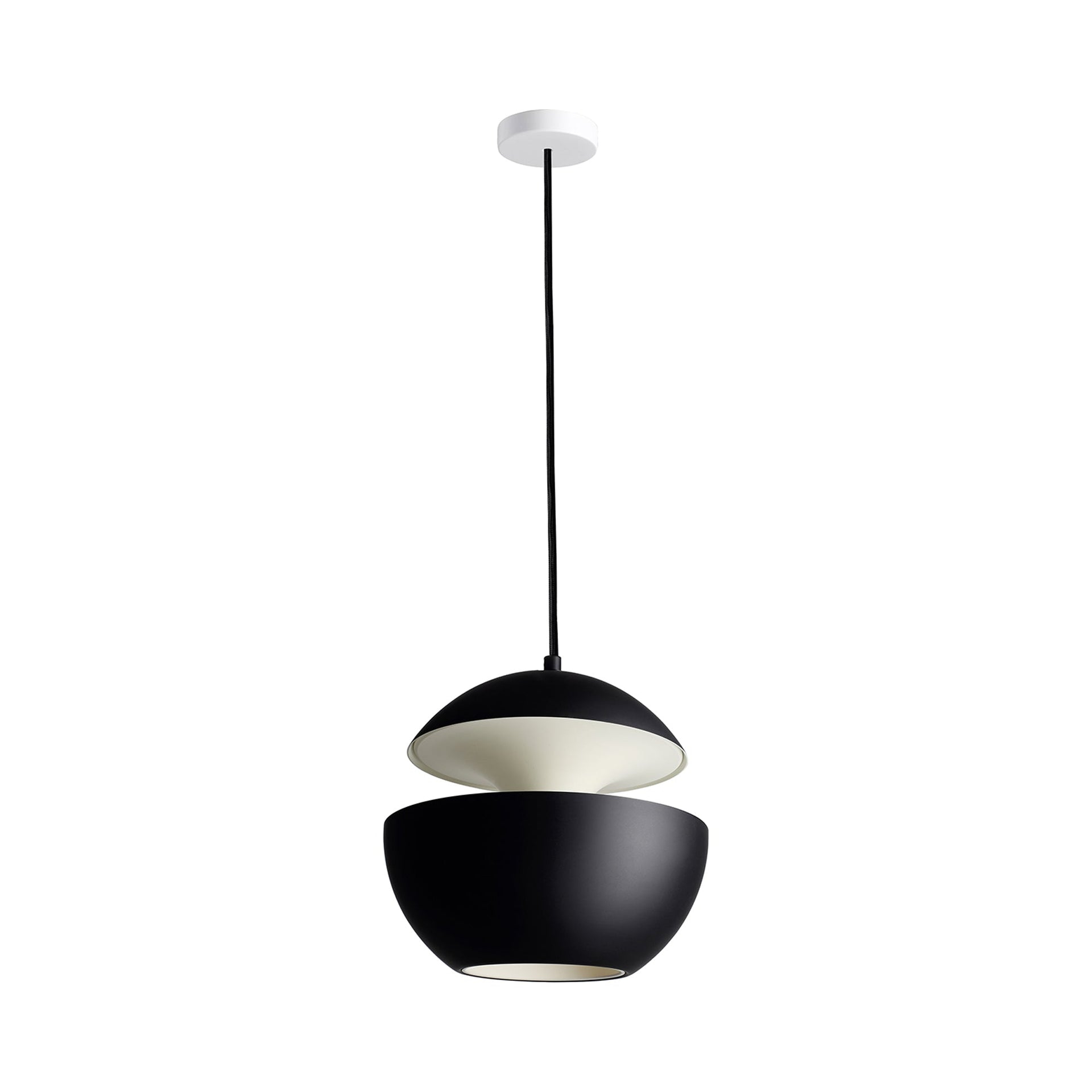 Medium Black and White Aluminum Pendant Light