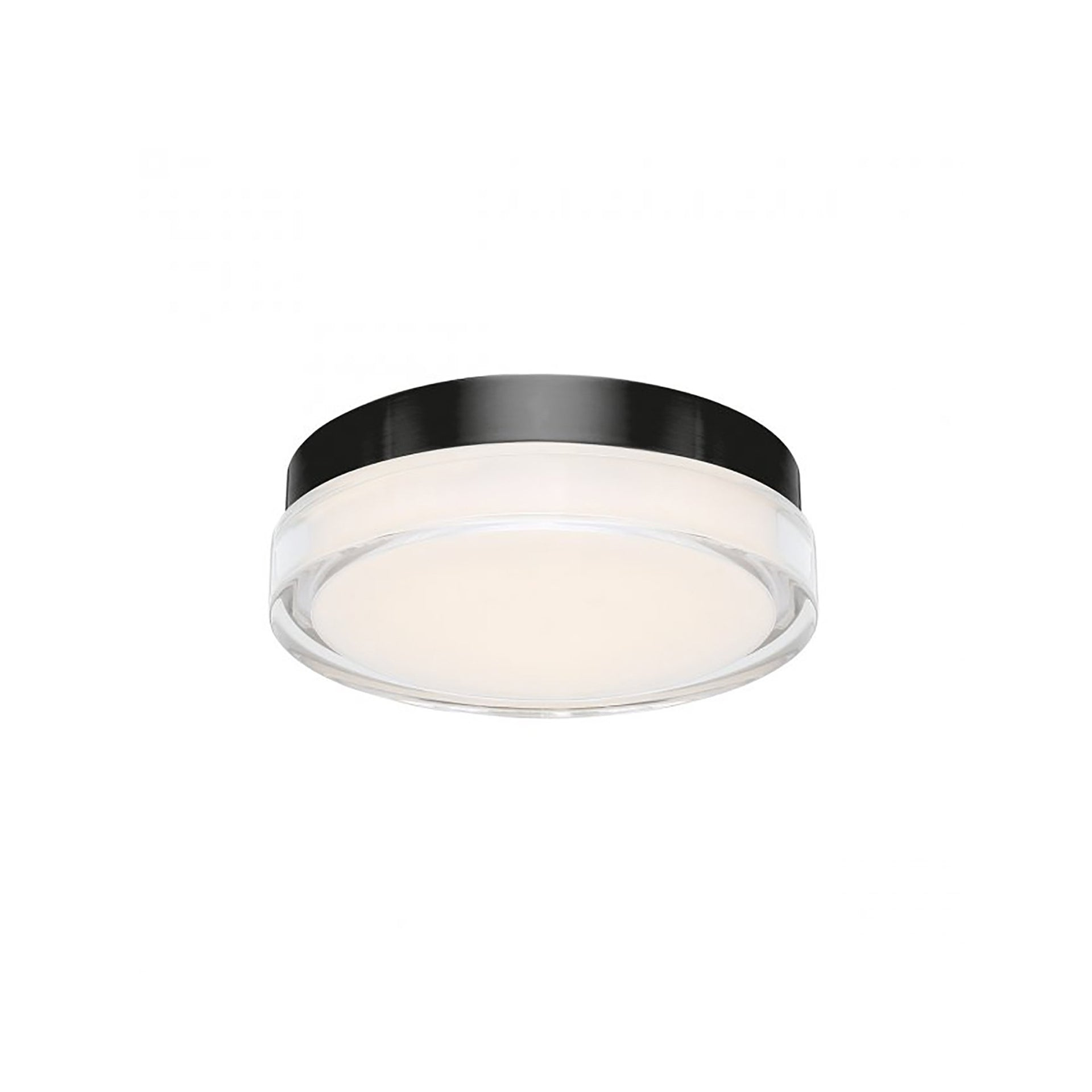 Black Glass 6.25" LED Flush Mount Light