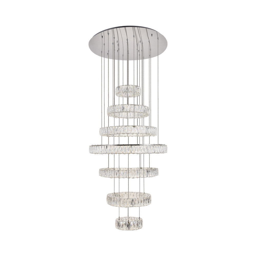 Monroe Integrated LED chip light Chrome Chandelier Clear Royal Cut Crystal
