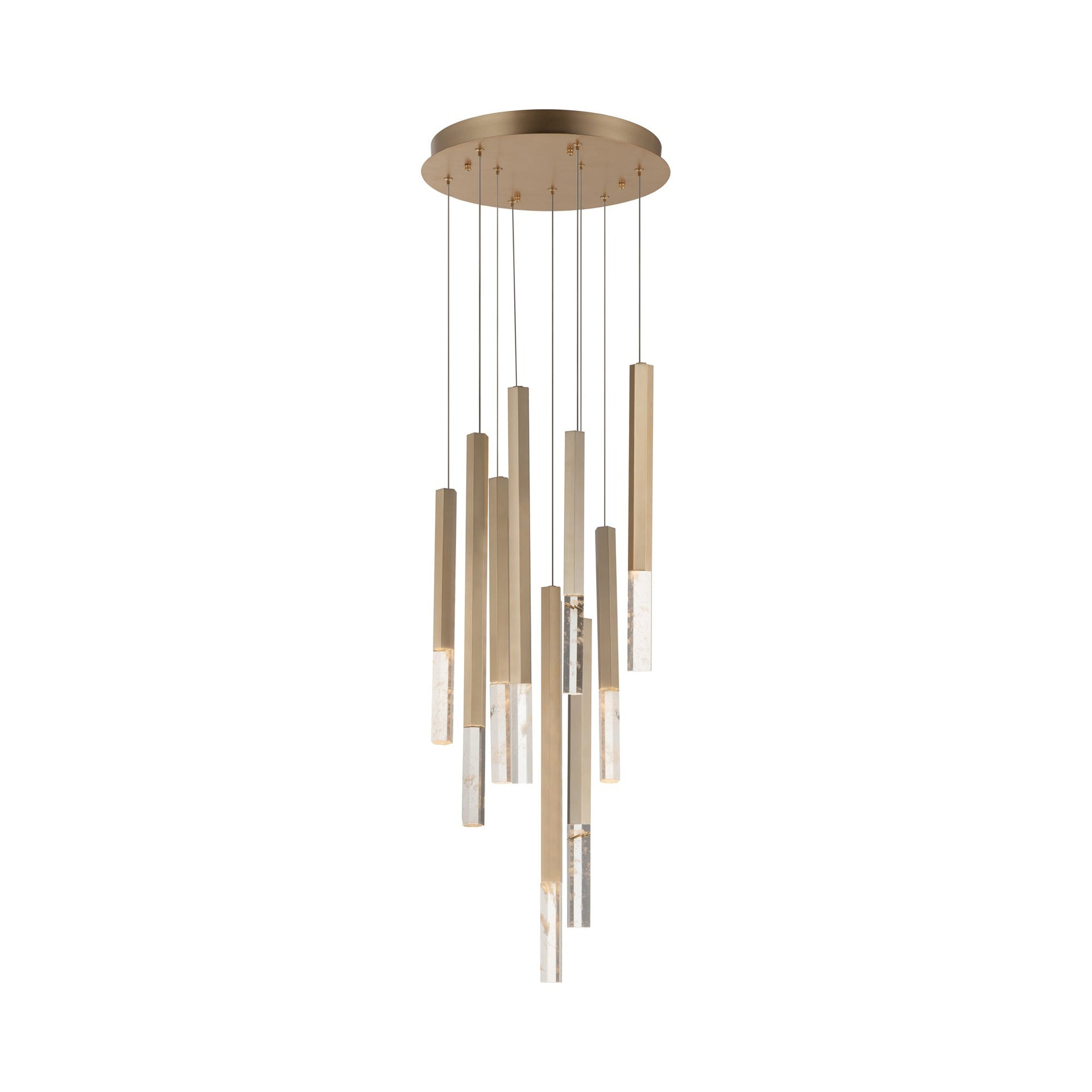 ET2 Lighting - Diaphane - 32.5 Inch 45W 9 LED Pendant-Gold Finish - ET2 Lighting