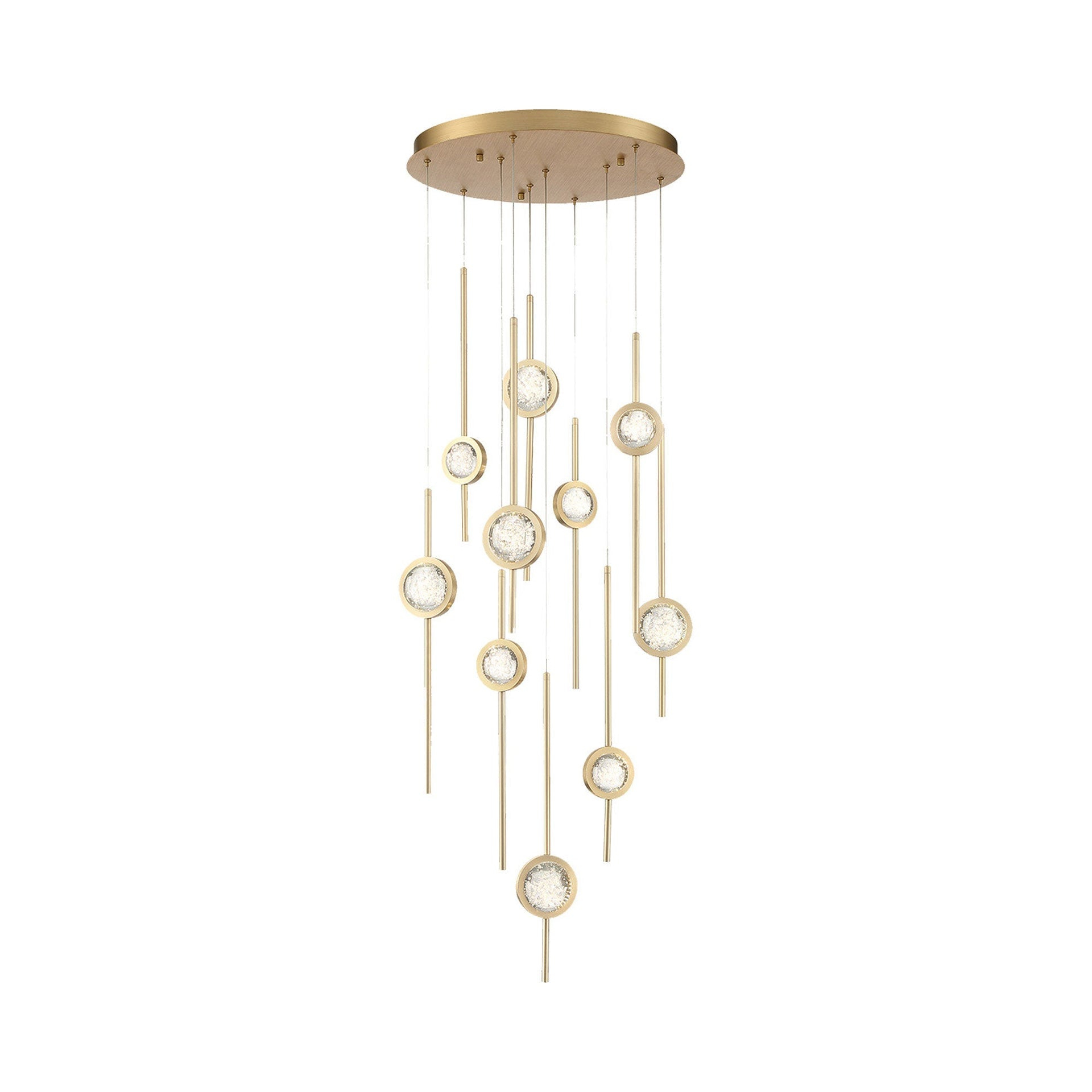 Eurofase LED Anodized Aluminum Mix + Clear Seeded Ball