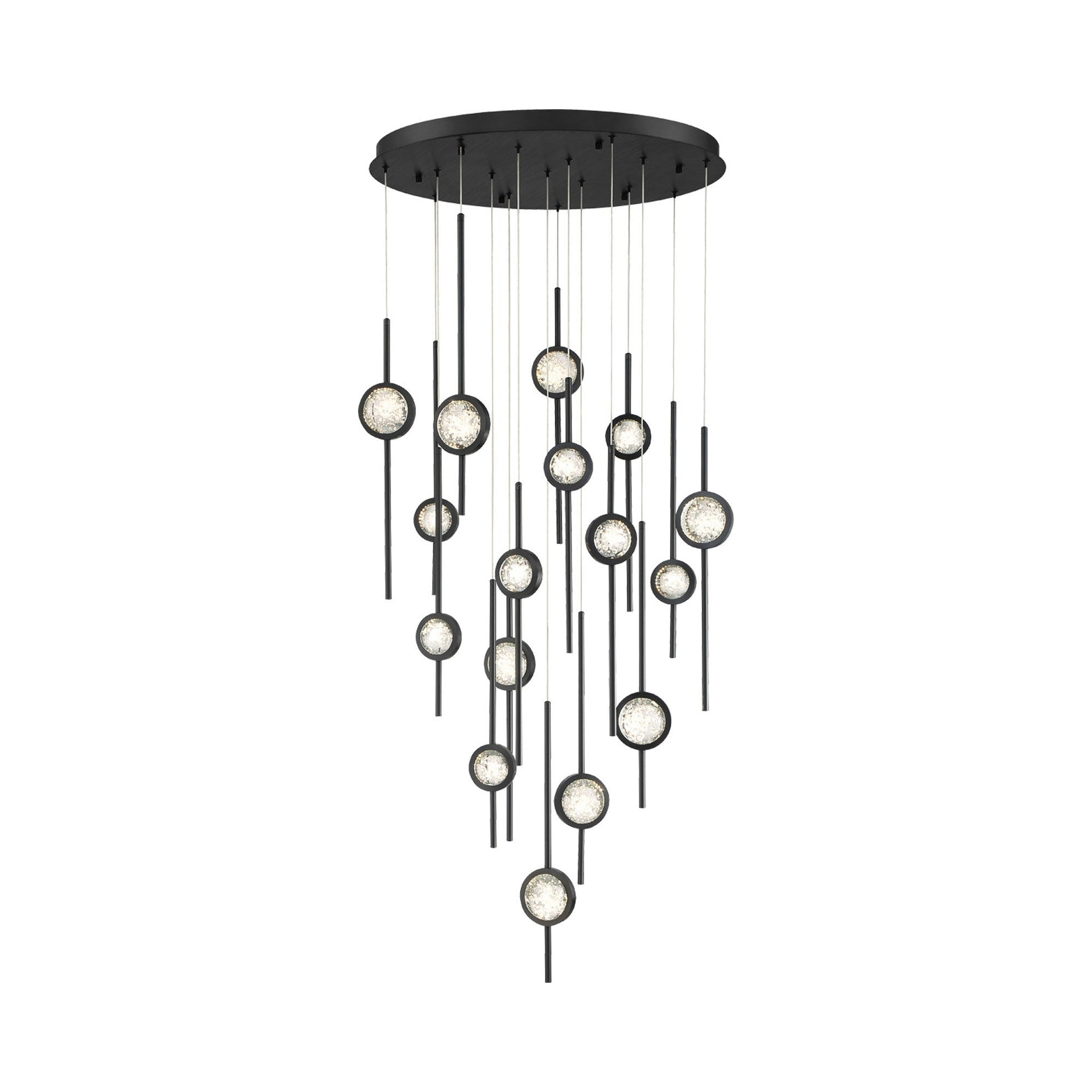 Eurofase LED Anodized Aluminum Mix + Clear Seeded Ball