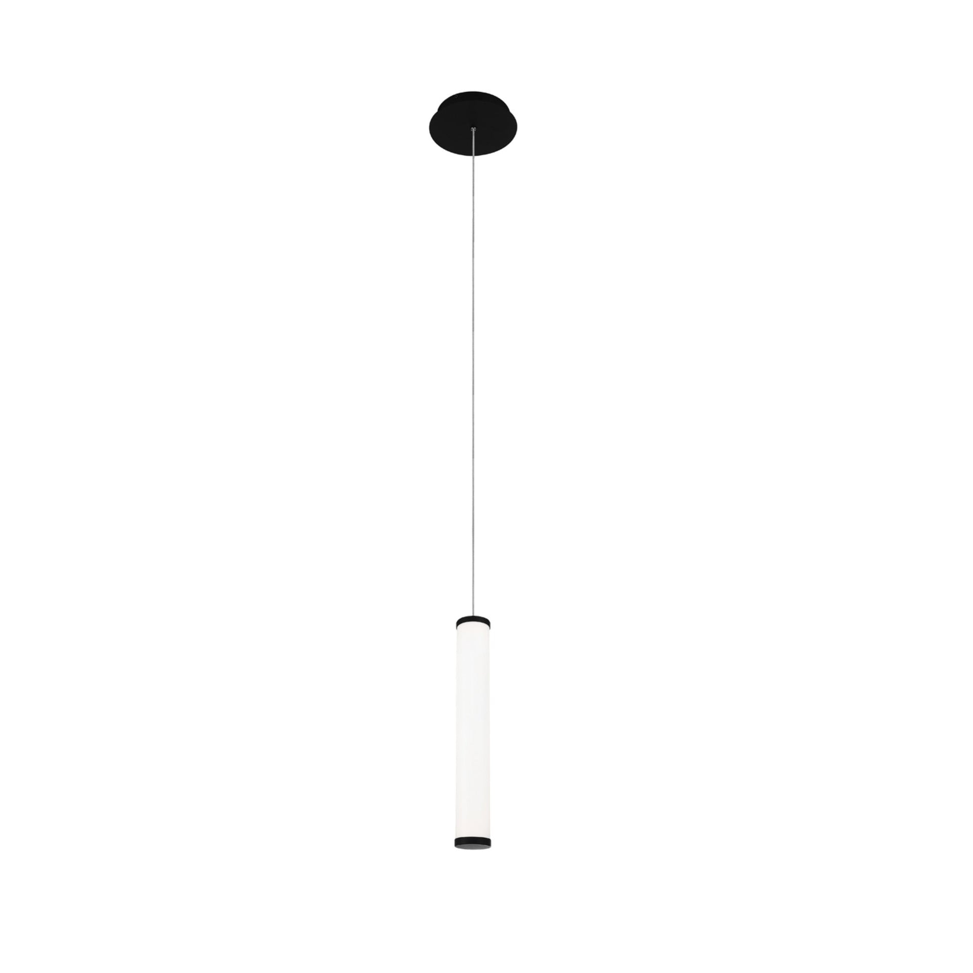dweLED Flare Black Modern/contemporary Cylinder Integrated LED Medium Hanging Pendant light