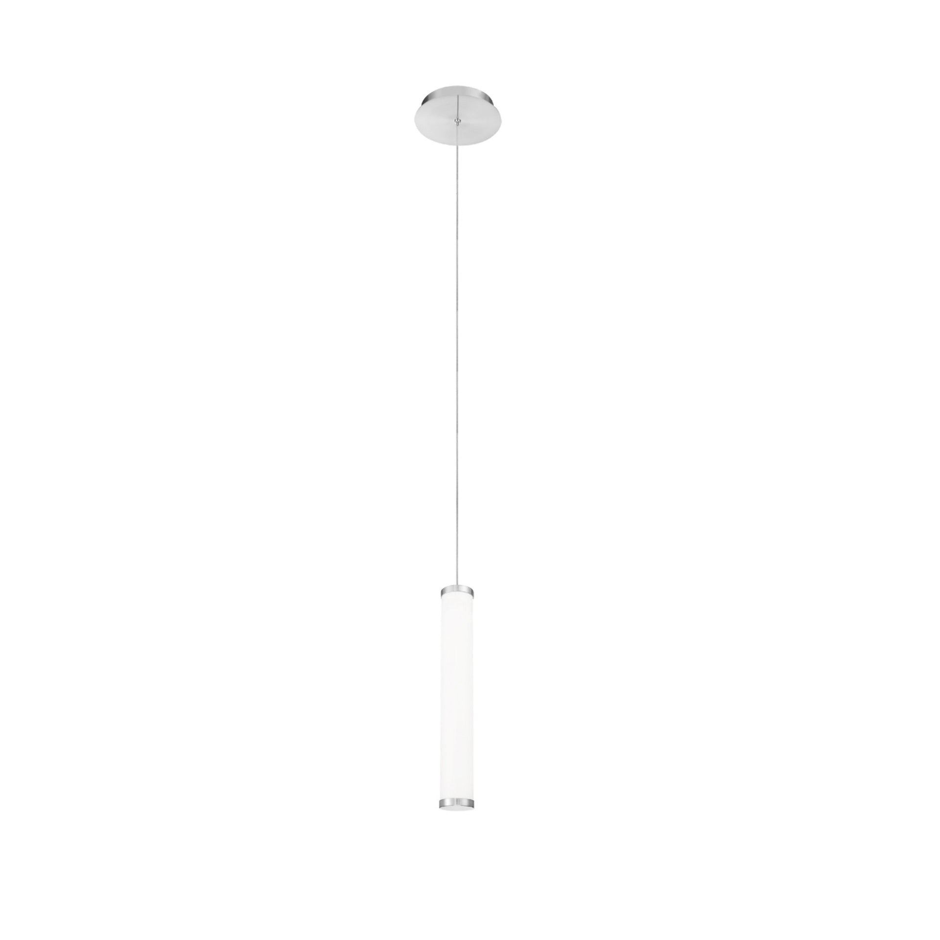 dweLED Flare Brushed Nickel Modern/contemporary Cylinder Integrated LED Medium Hanging Pendant light