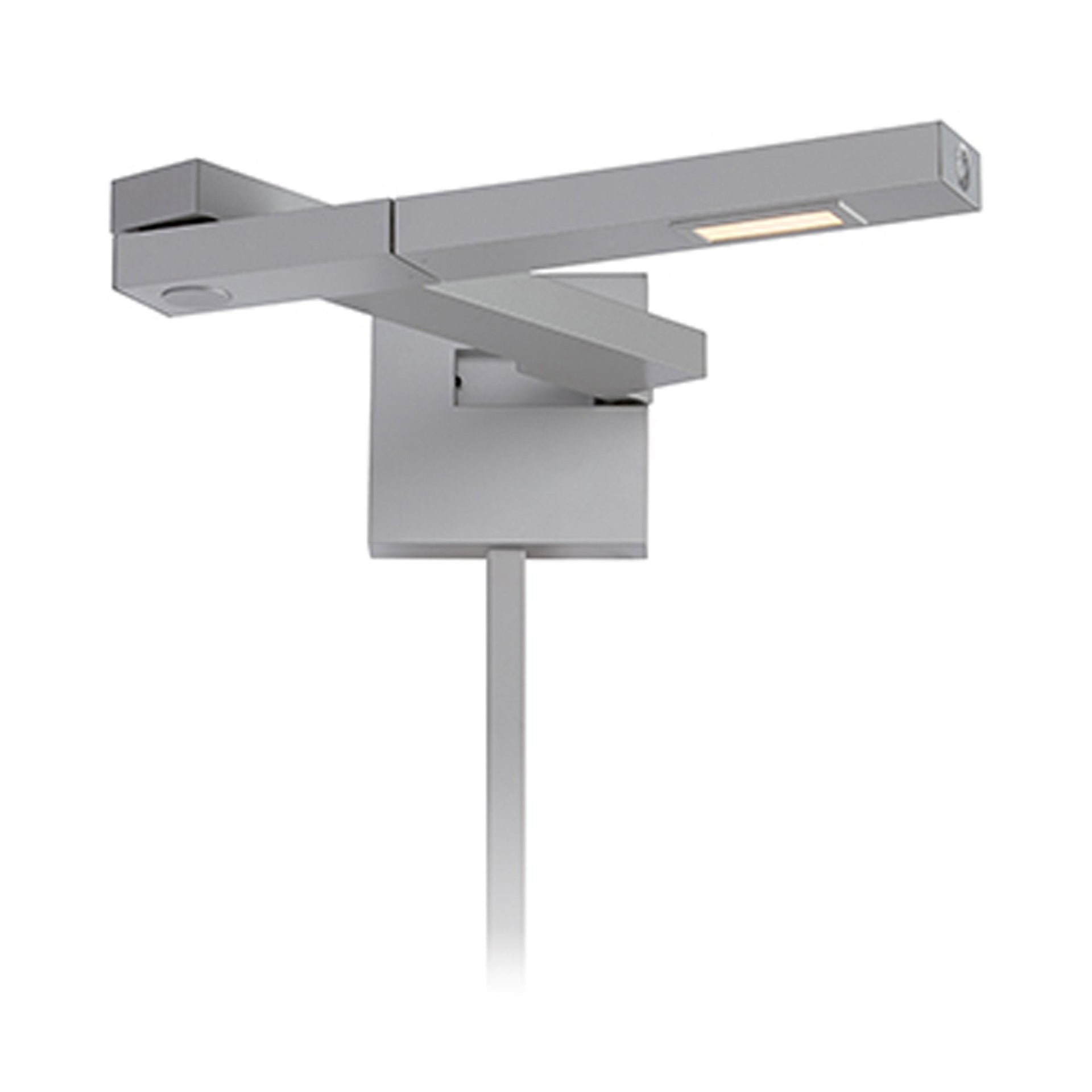 Flip LED Swing Arm Wall Light in Titanium with Dimmable Feature