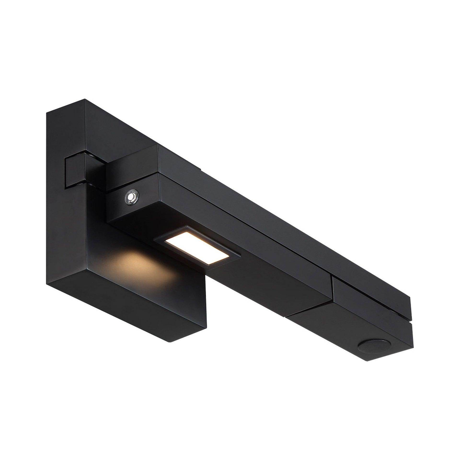 Black Aluminum LED Swing Arm Wall Light with Dimmer