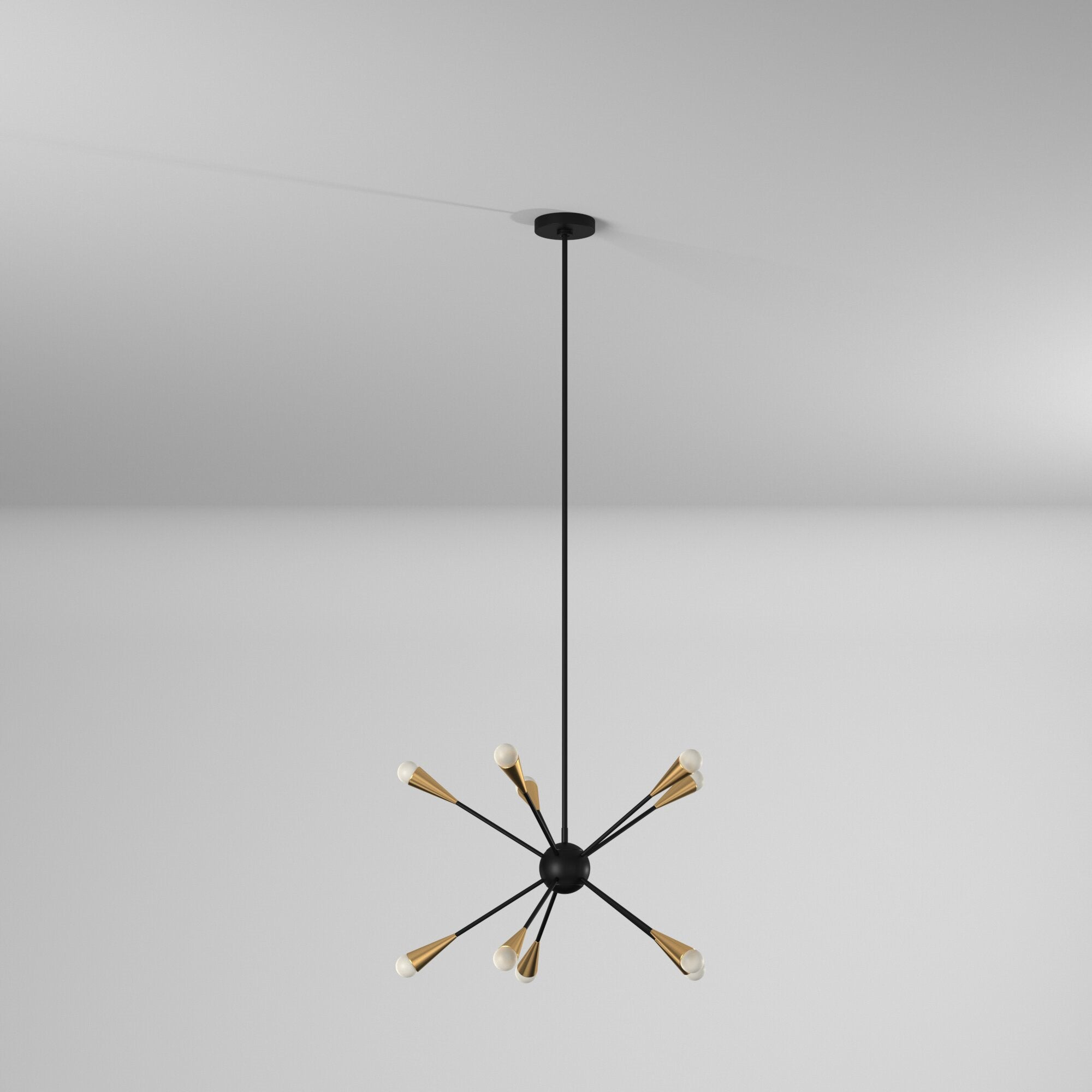 Burnished Brass 12-Light Sputnik Chandelier