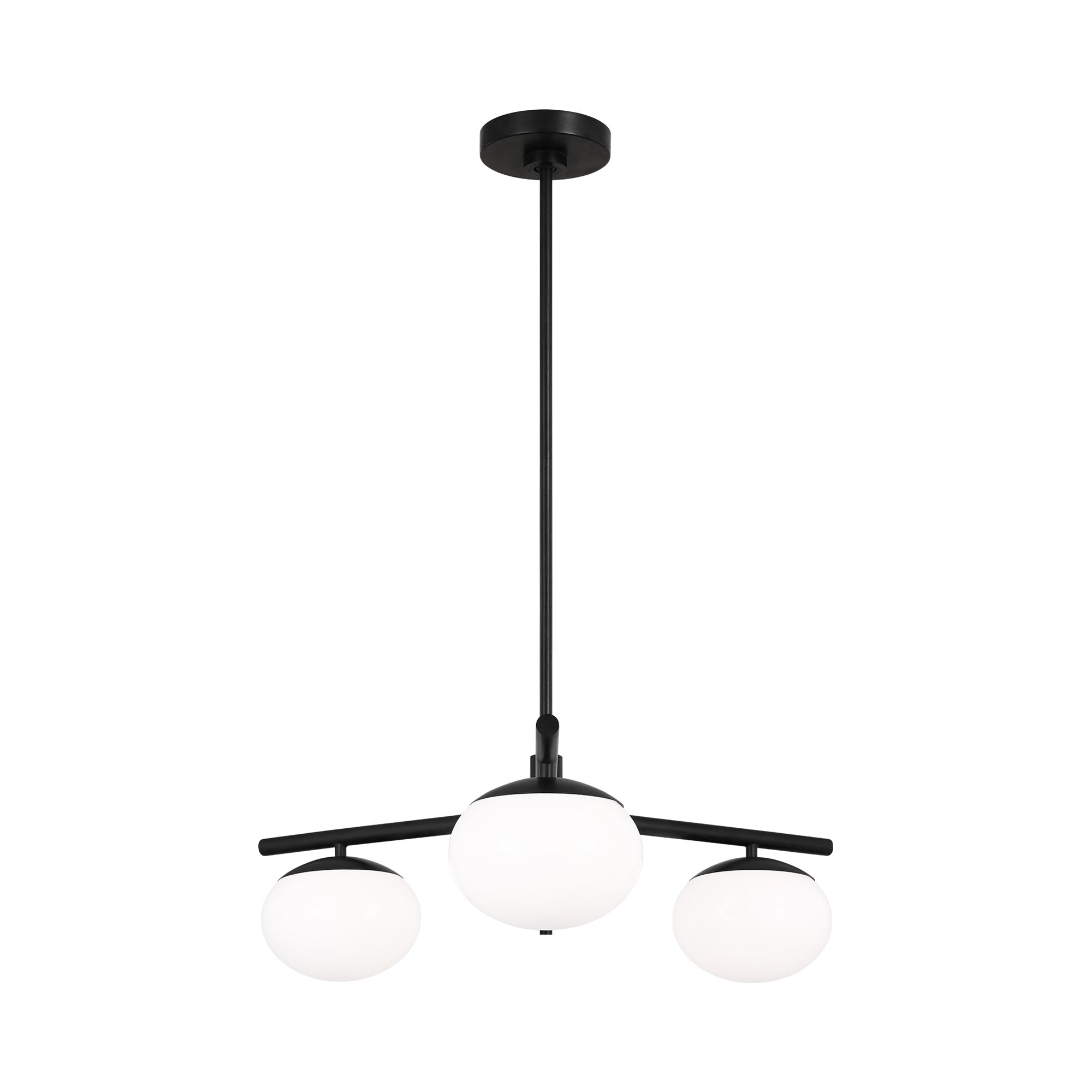 Ellen DeGeneres Lune Aged Iron 3-Light Globe LED Chandelier