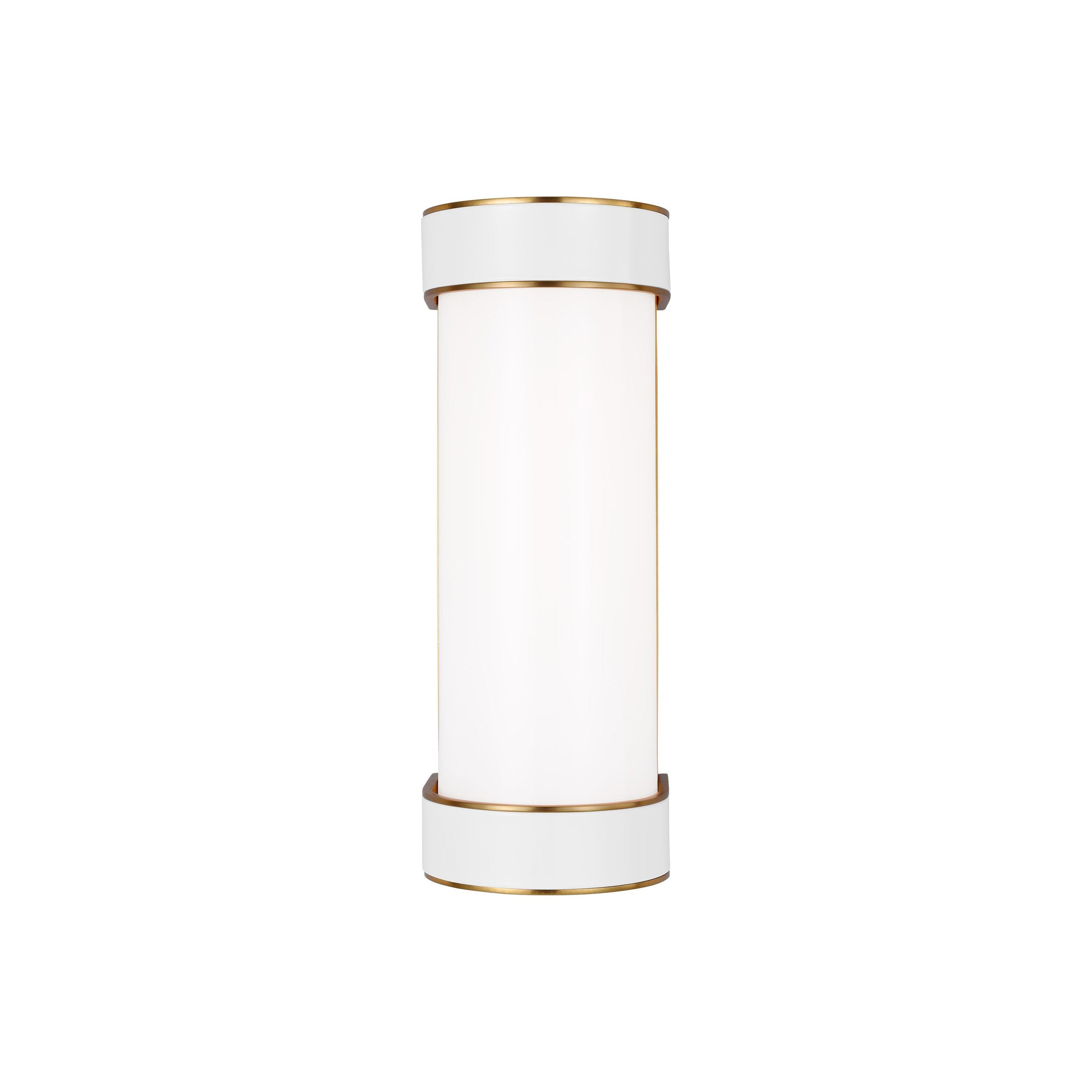Monroe 12" Burnished Brass LED Vanity Light with Milk-White Glass