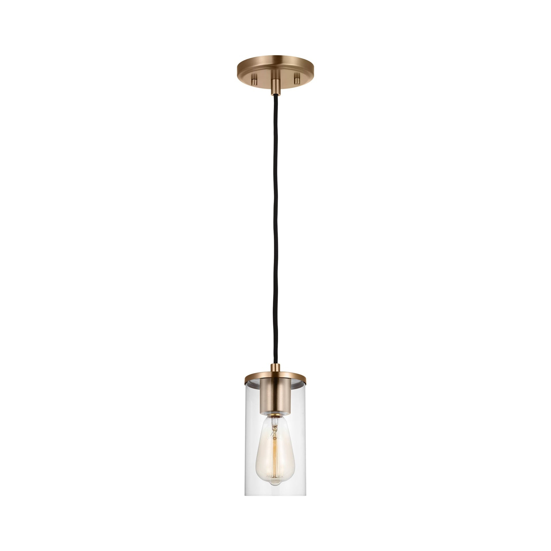 Zire Mini 4" Satin Brass Indoor/Outdoor Pendant Light