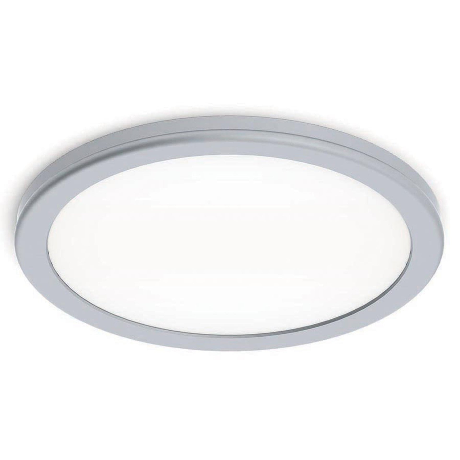 Sleek Modern Brass and Glass LED Flush Mount Light, Energy Star Rated