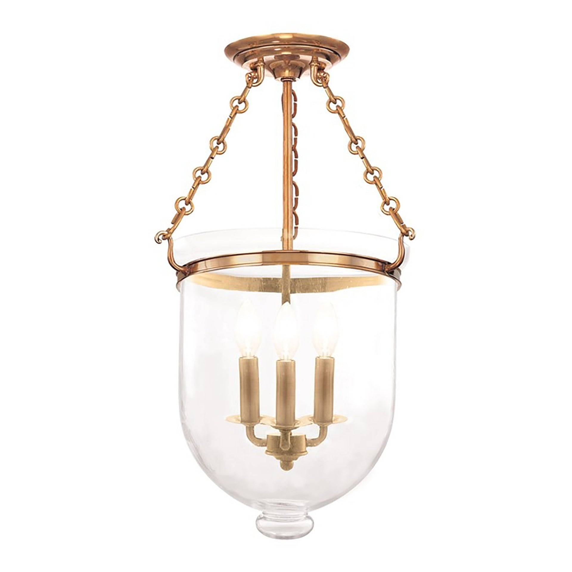 Hampton Glass Semi Flush Mount