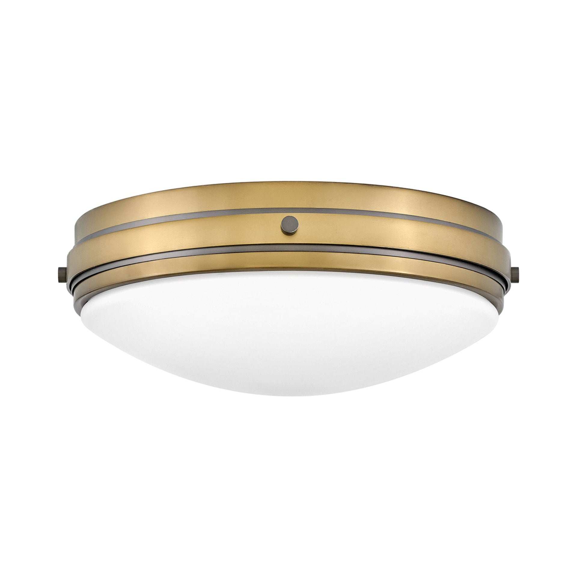 Hinkley Oliver 15.75" 3-Light Shallow Flush Mount Ceiling Light w/ Etched Opal Glass