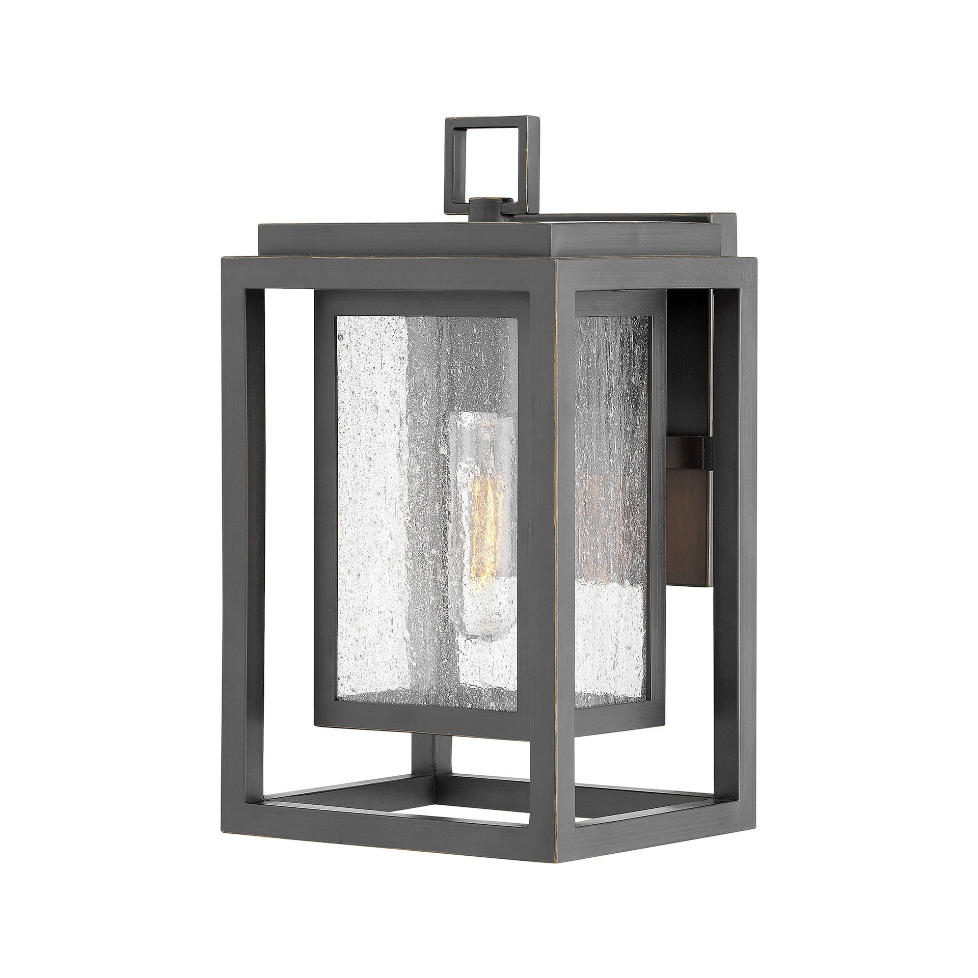 Oil Rubbed Bronze Dimmable Outdoor Sconce with Clear Glass