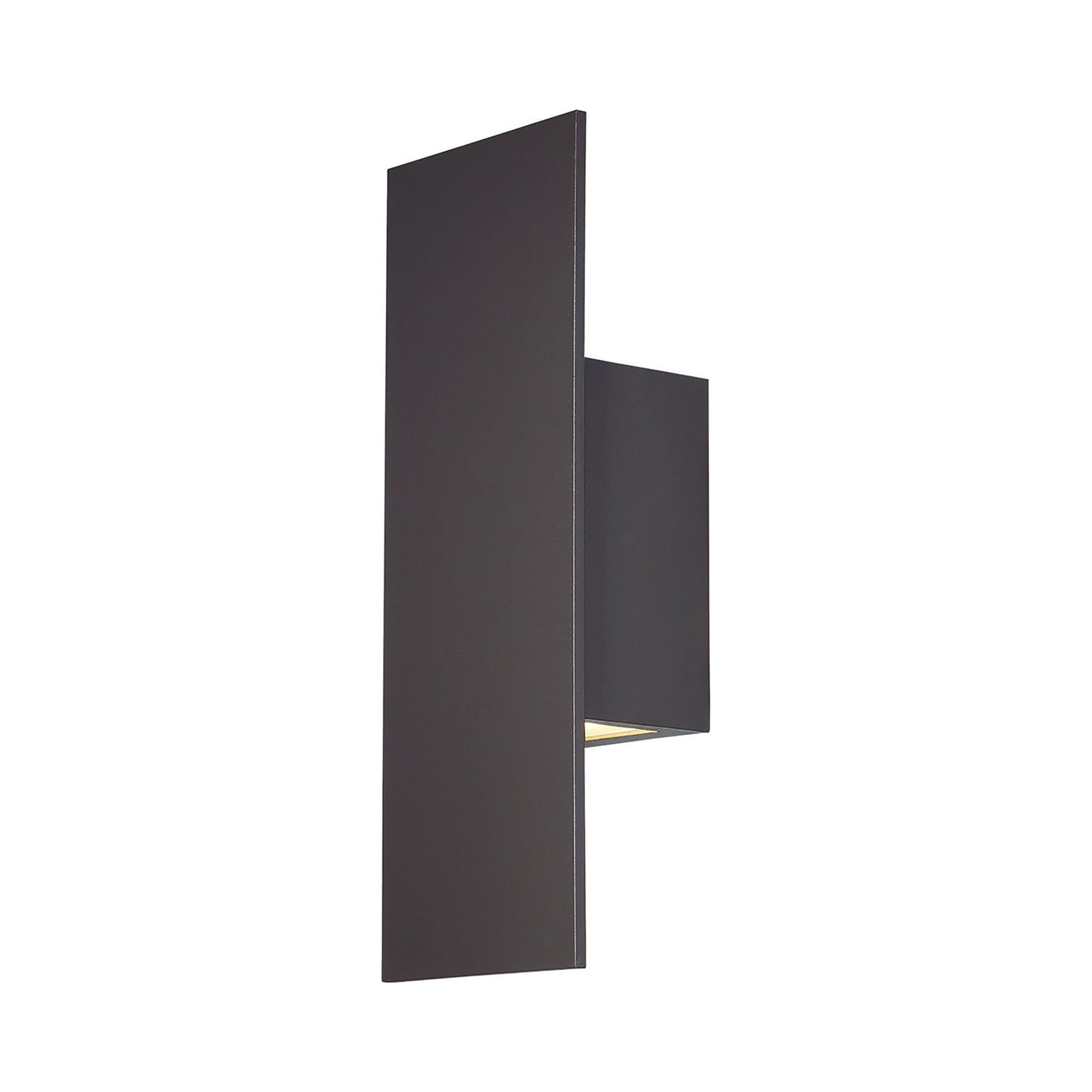 WAC Lighting Icon 14" 2-Light Aluminum Indoor and Outdoor Wall Light in Black