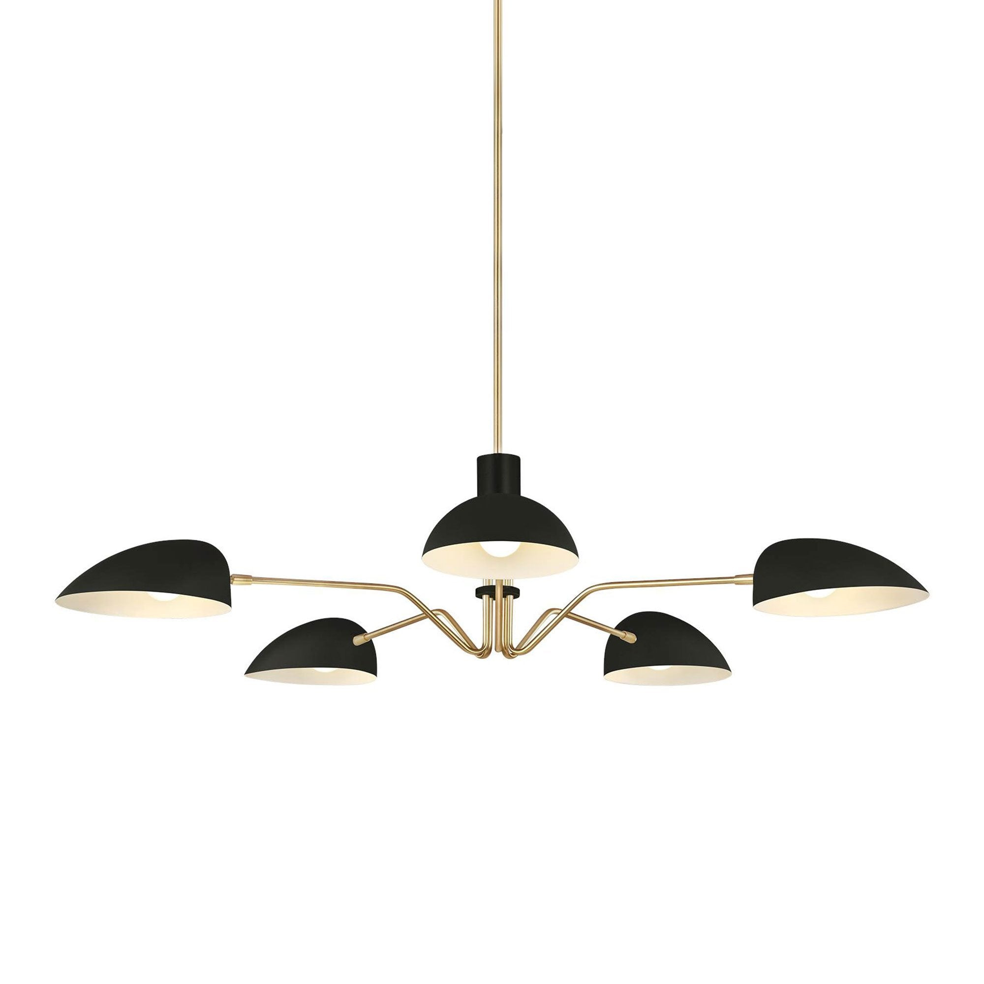Midnight Black Steel 5-Light Sputnik Chandelier