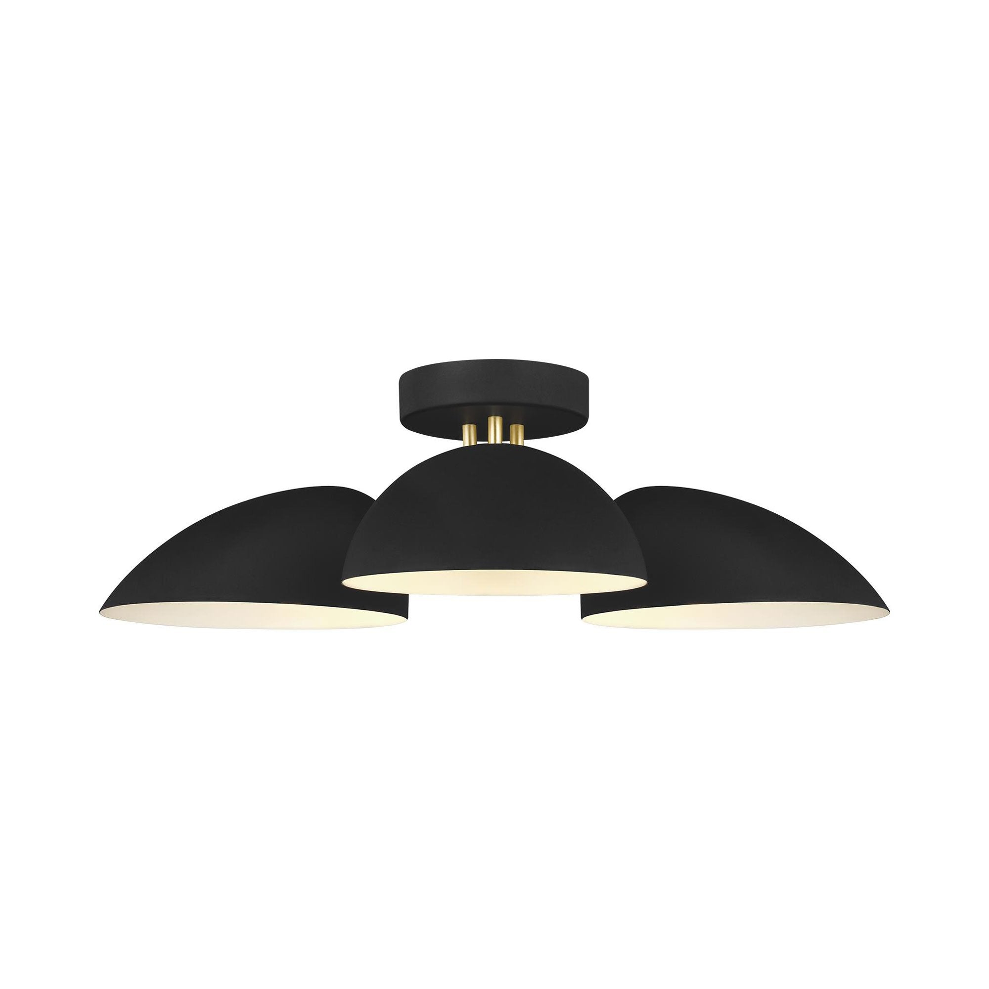 Ellen DeGeneres Matte White Brass 3-Light Indoor/Outdoor Bowl Pendant