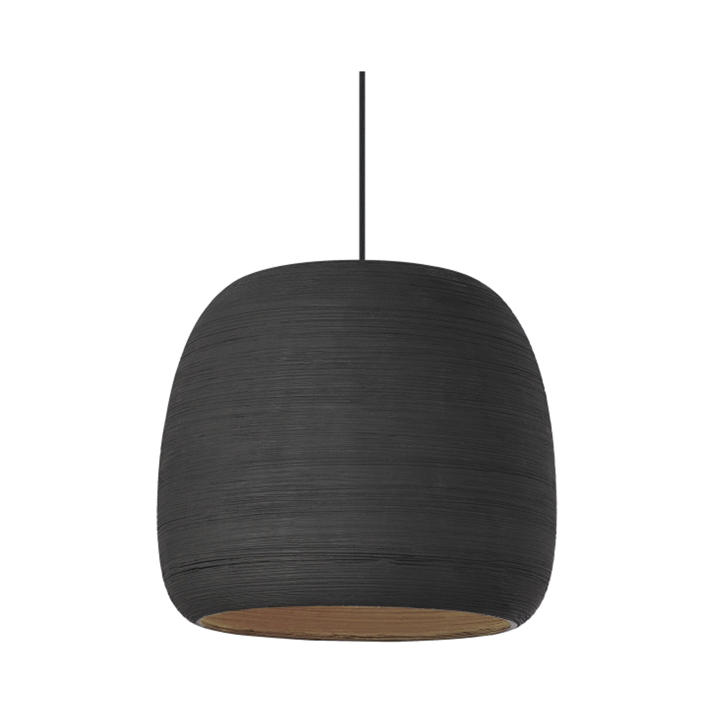 Karam Black Ceramic Oversized LED Pendant Light