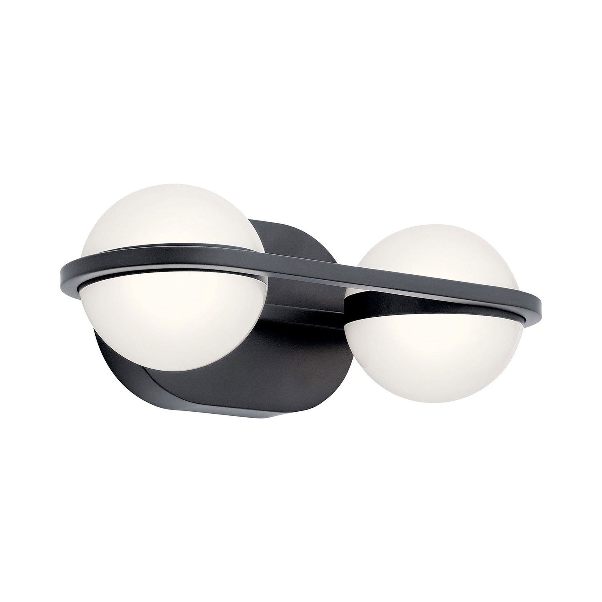 Champagne Gold LED Integrated 3-Light Bath Fixture with White Acrylic Shade