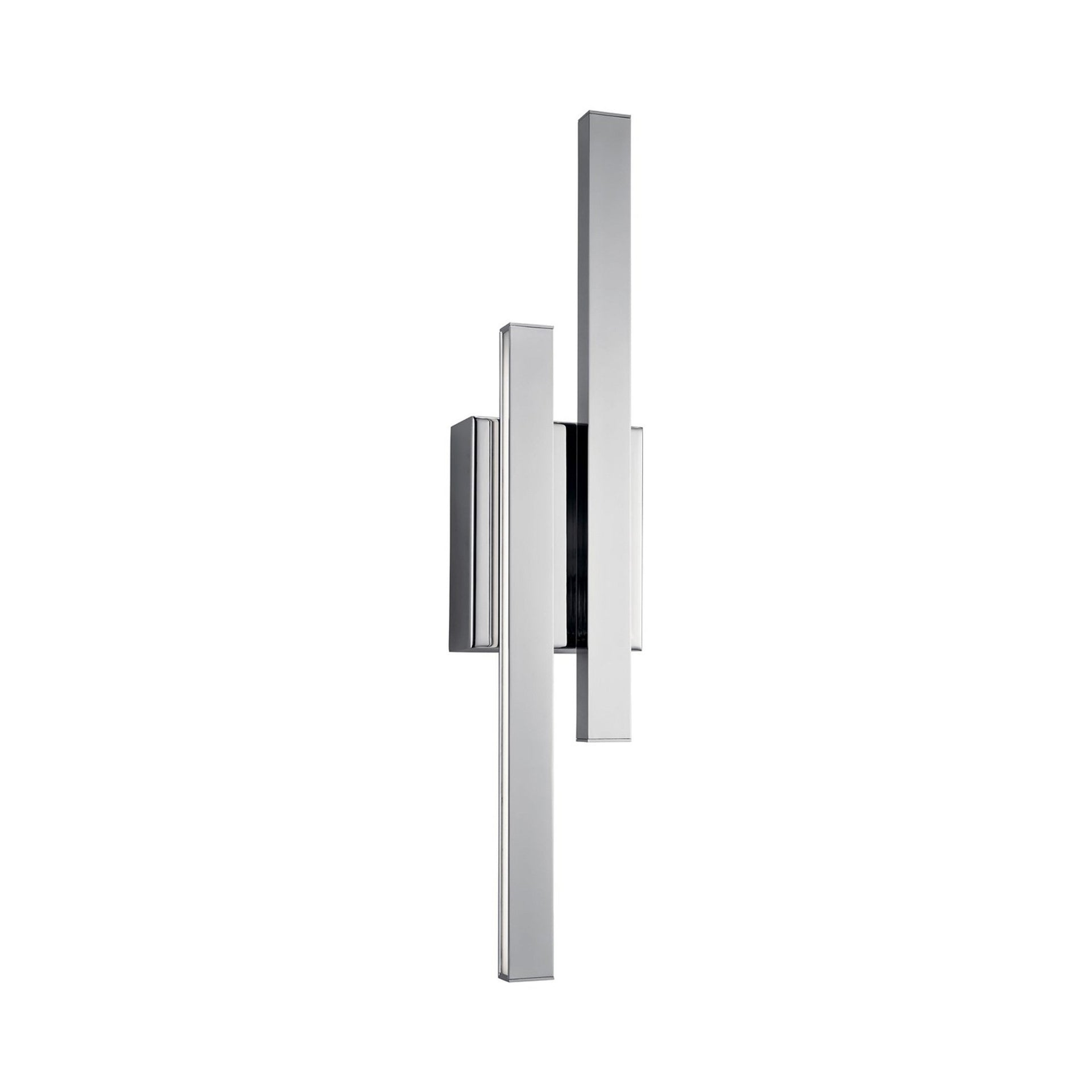 Chrome Finish Etched Acrylic Dimmable LED Wall Sconce