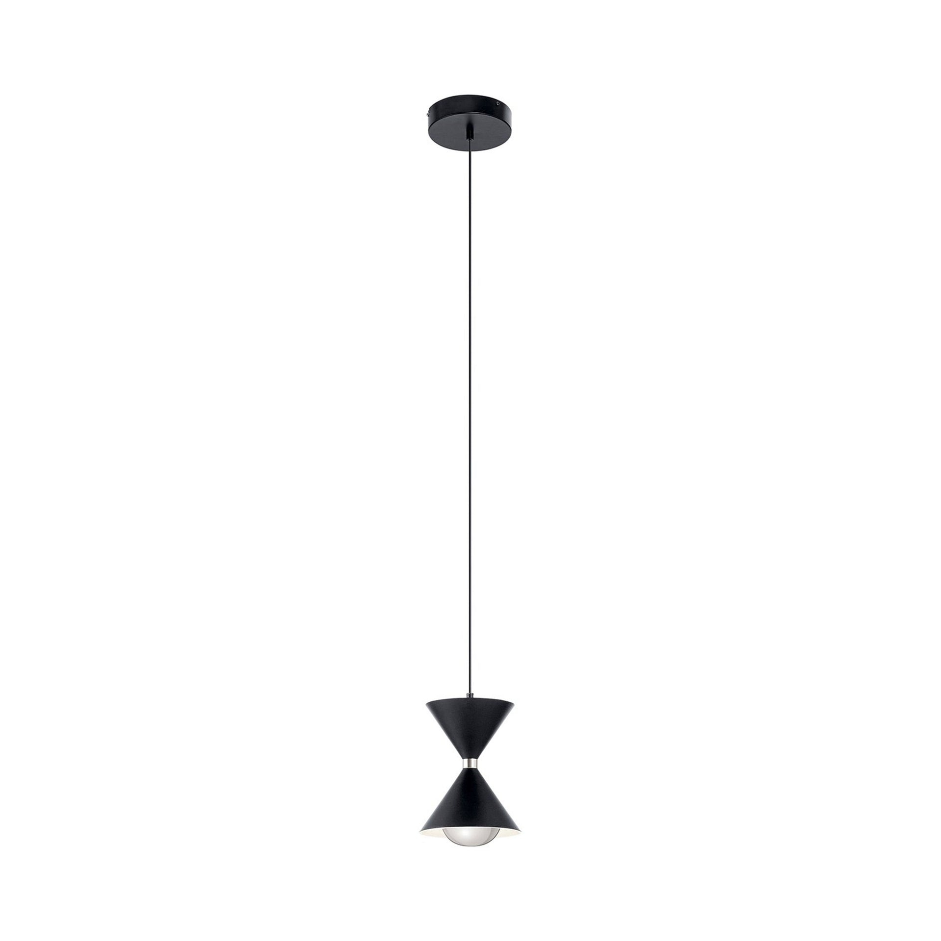 1 - Light Matte Black/Polished Nickel/Gloss White LED Single Pendant
