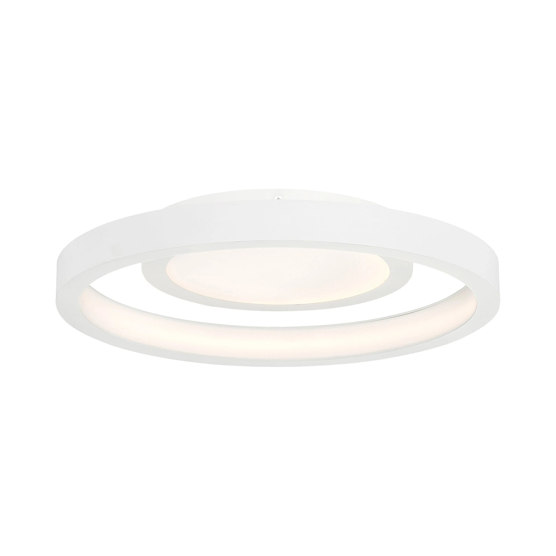 George Kovacs Knock Out 14" Wide White LED Modern Ceiling Light