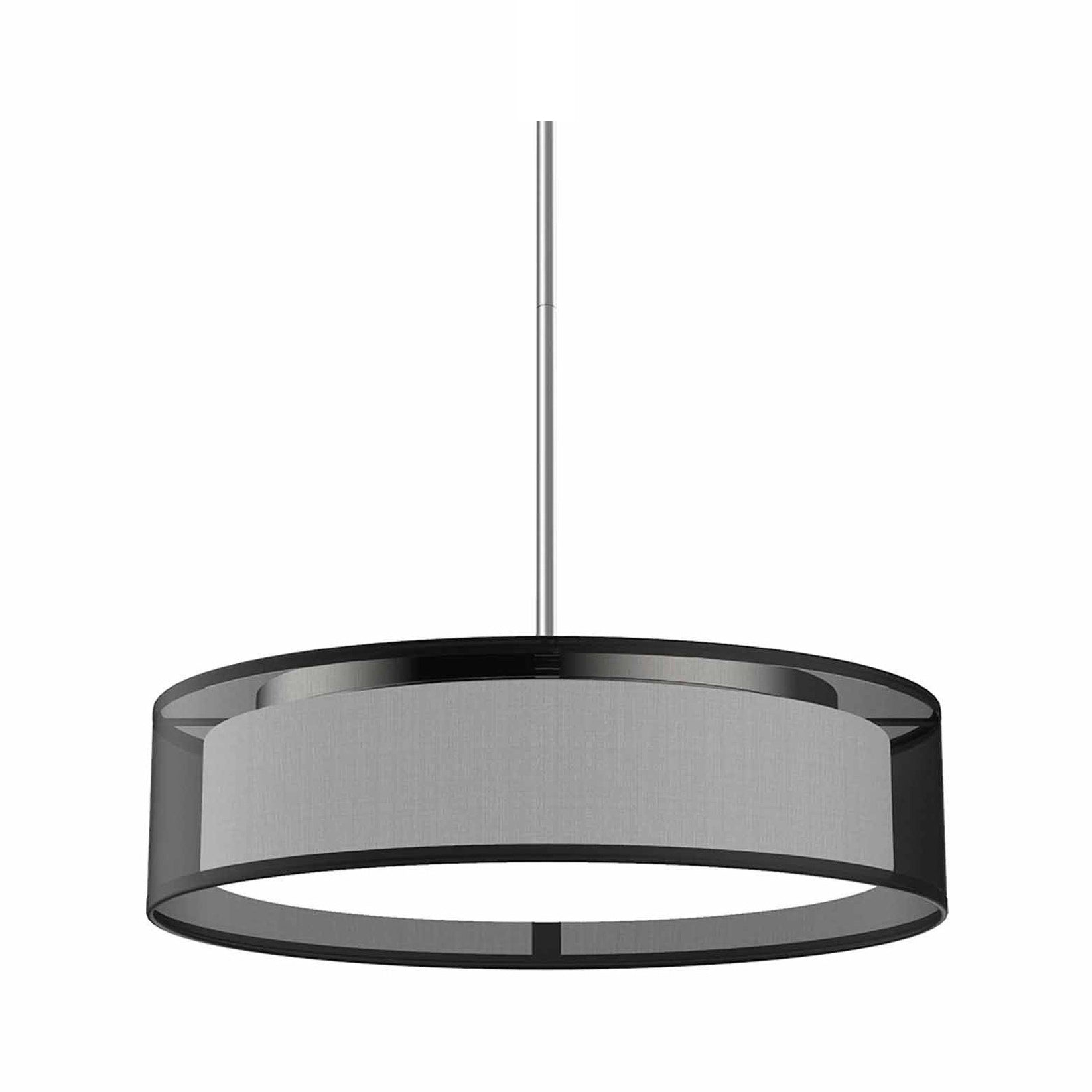 Dalton 16" Black Organza LED Pendant Light