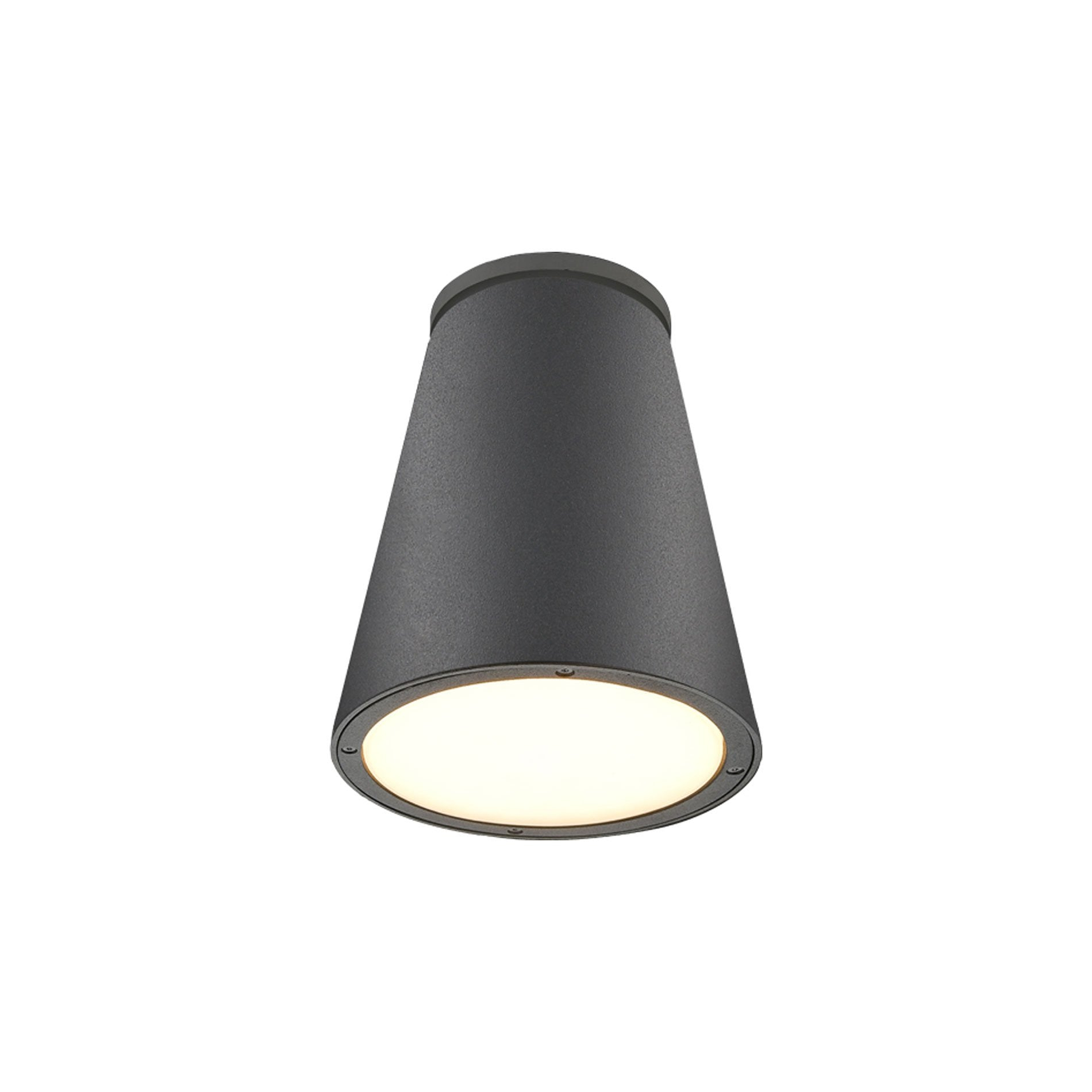 Hartford Opal Glass 9" Black LED Drum Flush Mount