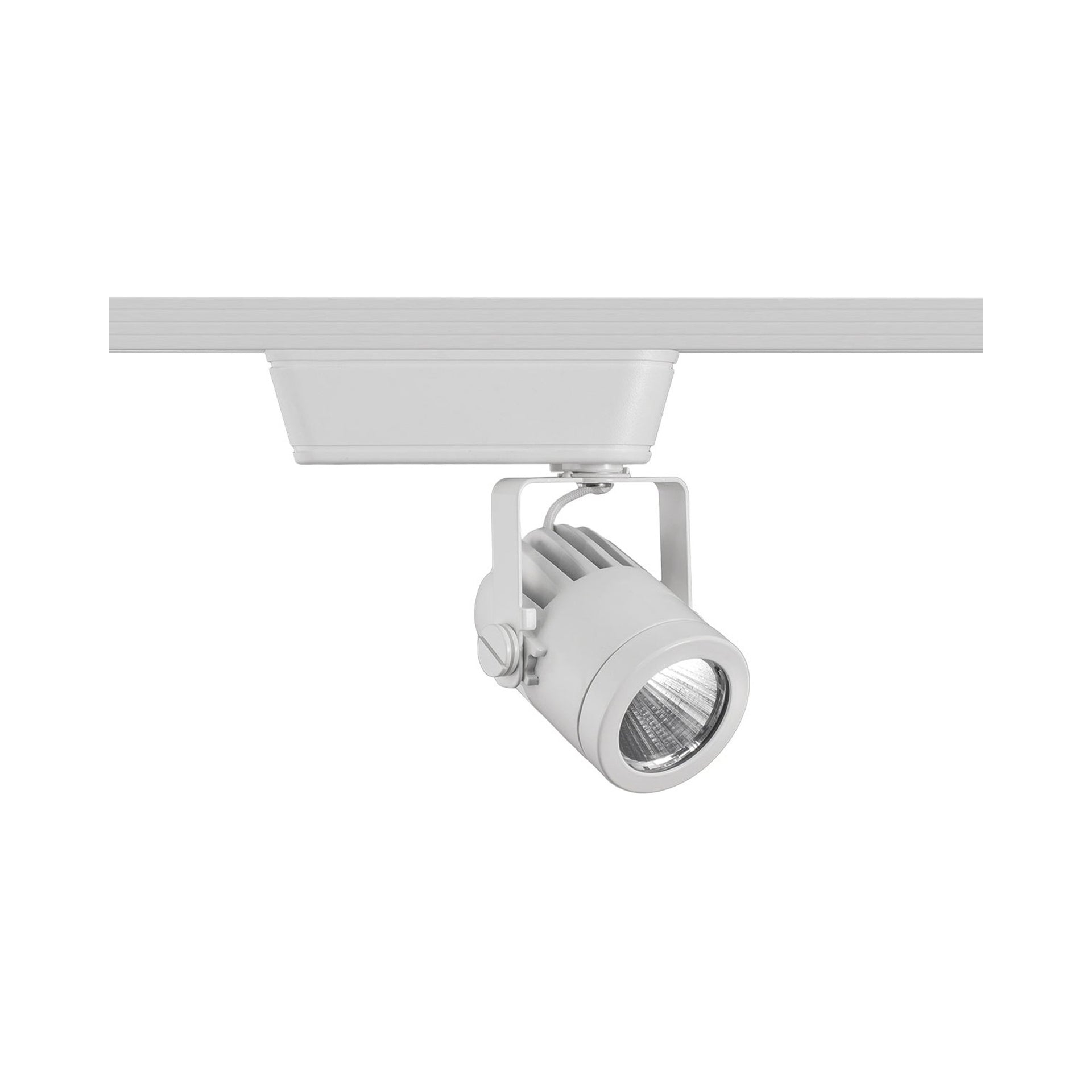 Compact White Aluminum LED Track Head Light