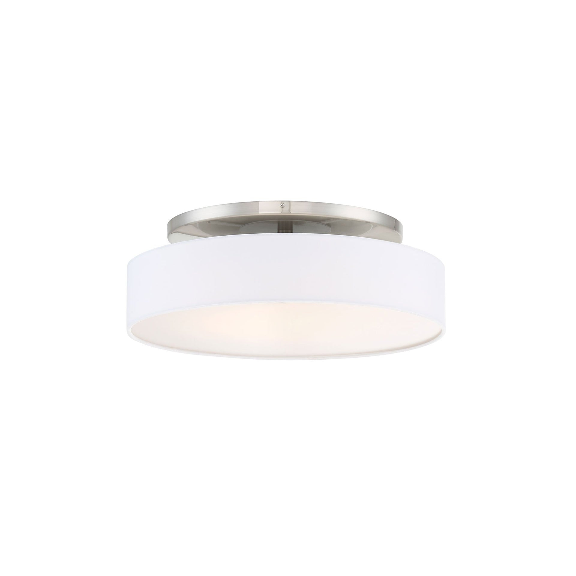 Manhattan Brushed Nickel LED Drum Pendant Light
