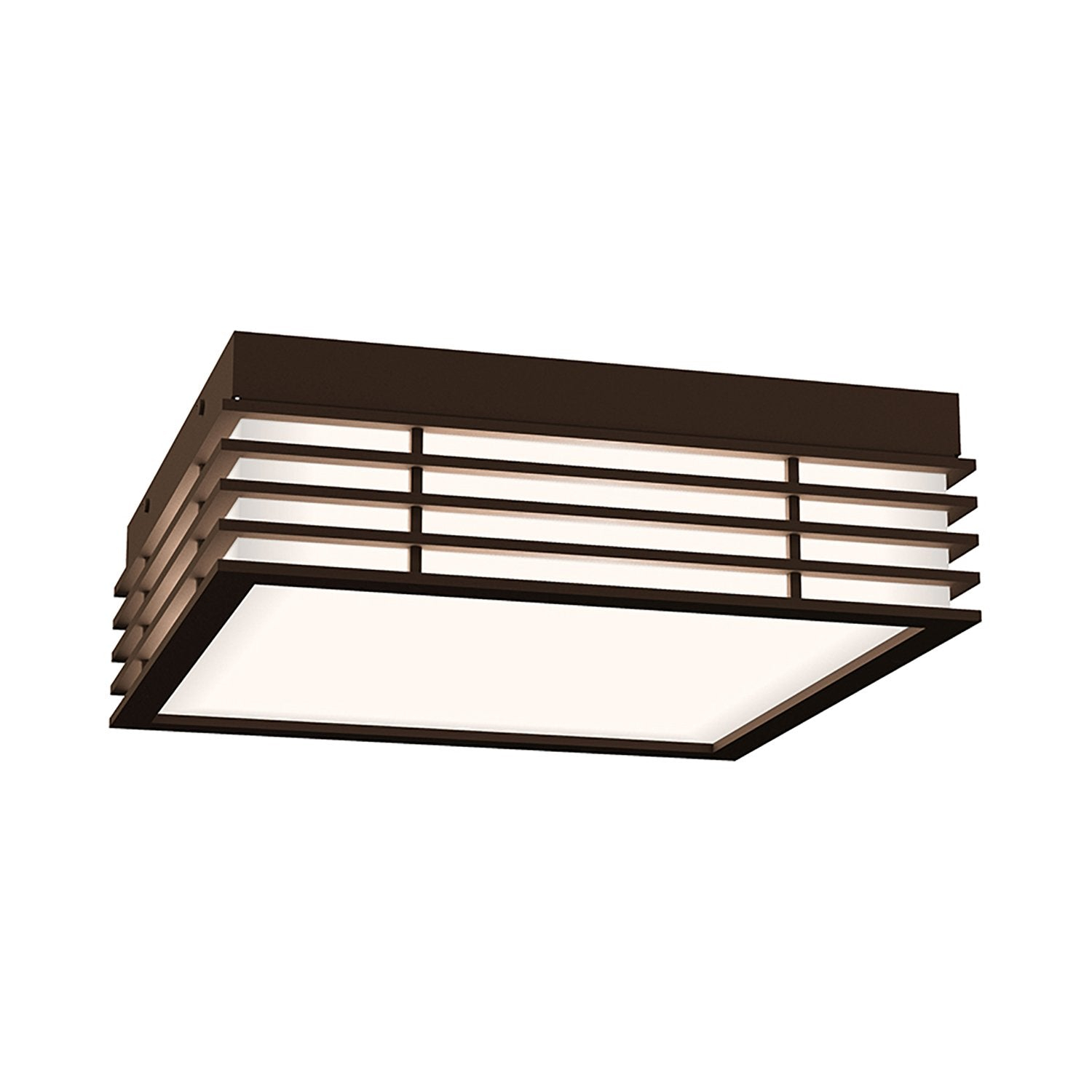 Textured Bronze LED Flush Mount with Acrylic Diffuser - 10.75"